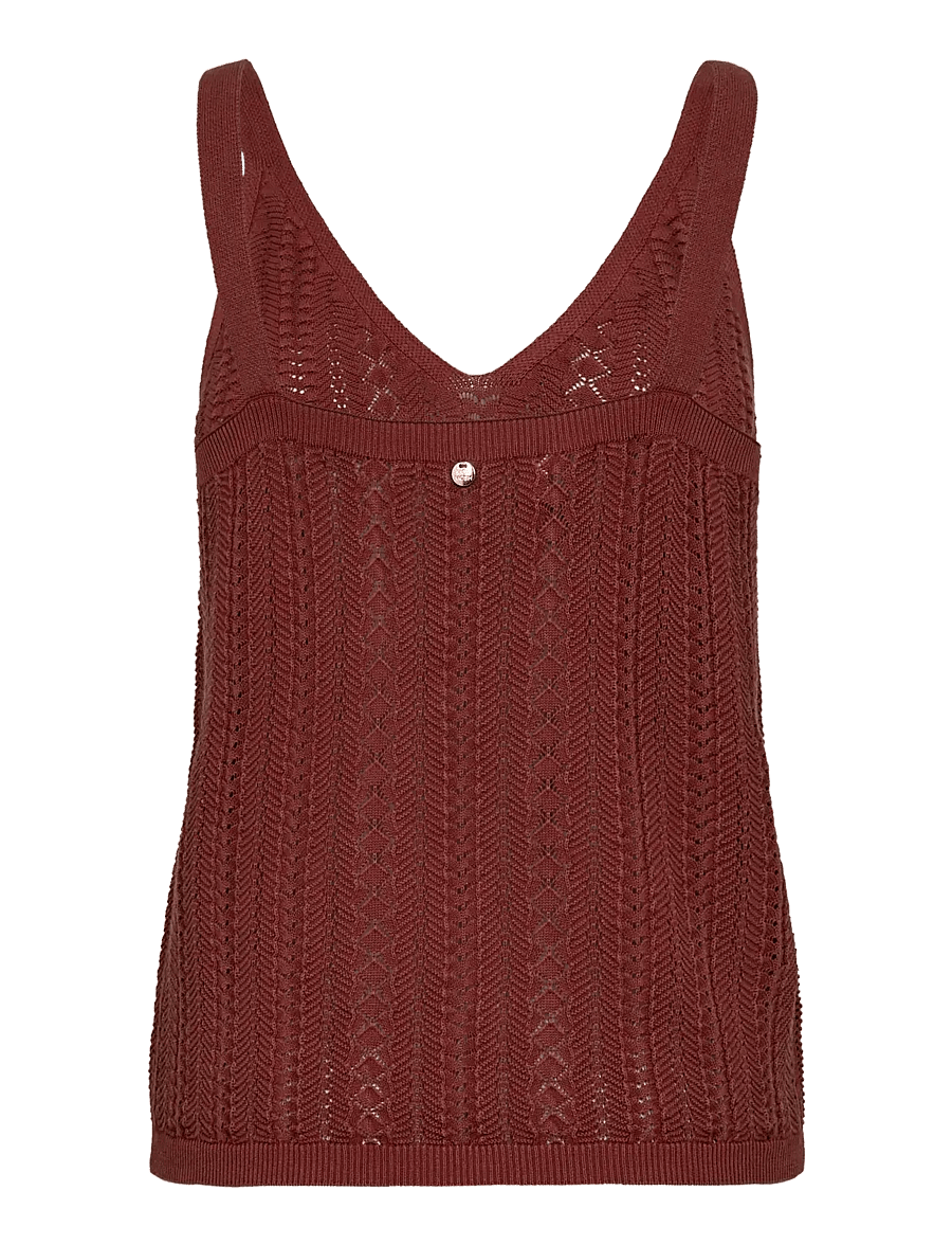 MOS MOSH - MMCressida Wash Knit Top - Ärmellose tops - cowhide - 2