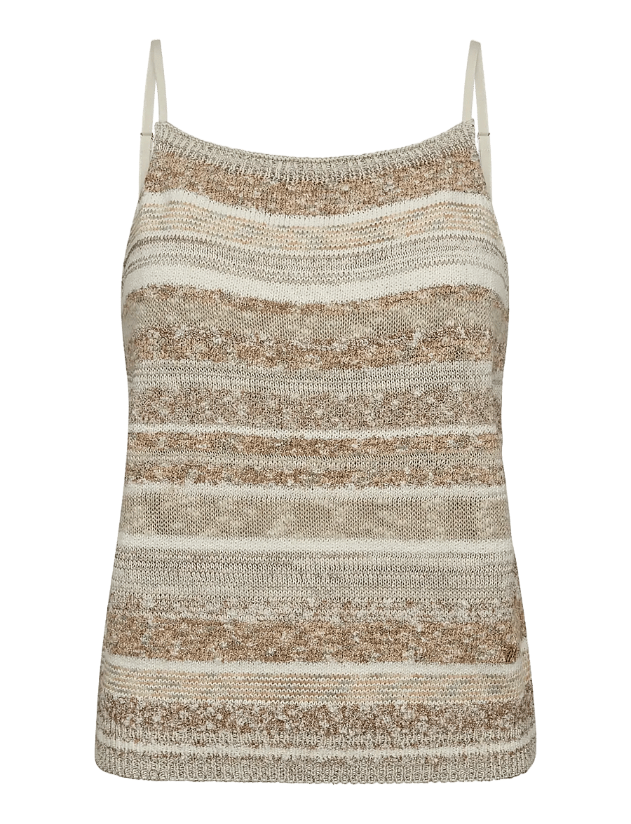 MOS MOSH - MMKya Edele Knit Top - Ärmellose tops - ecru - 1