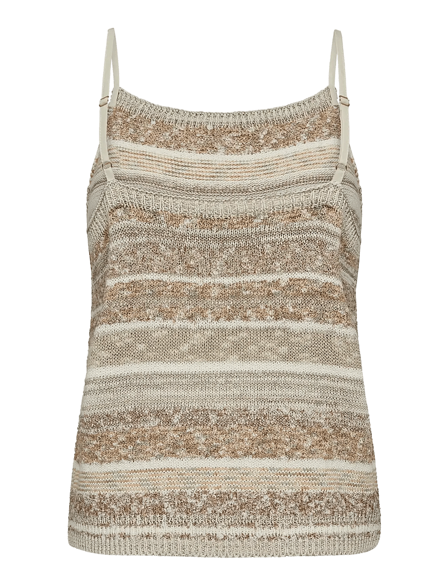 MOS MOSH - MMKya Edele Knit Top - Ärmellose tops - ecru - 2