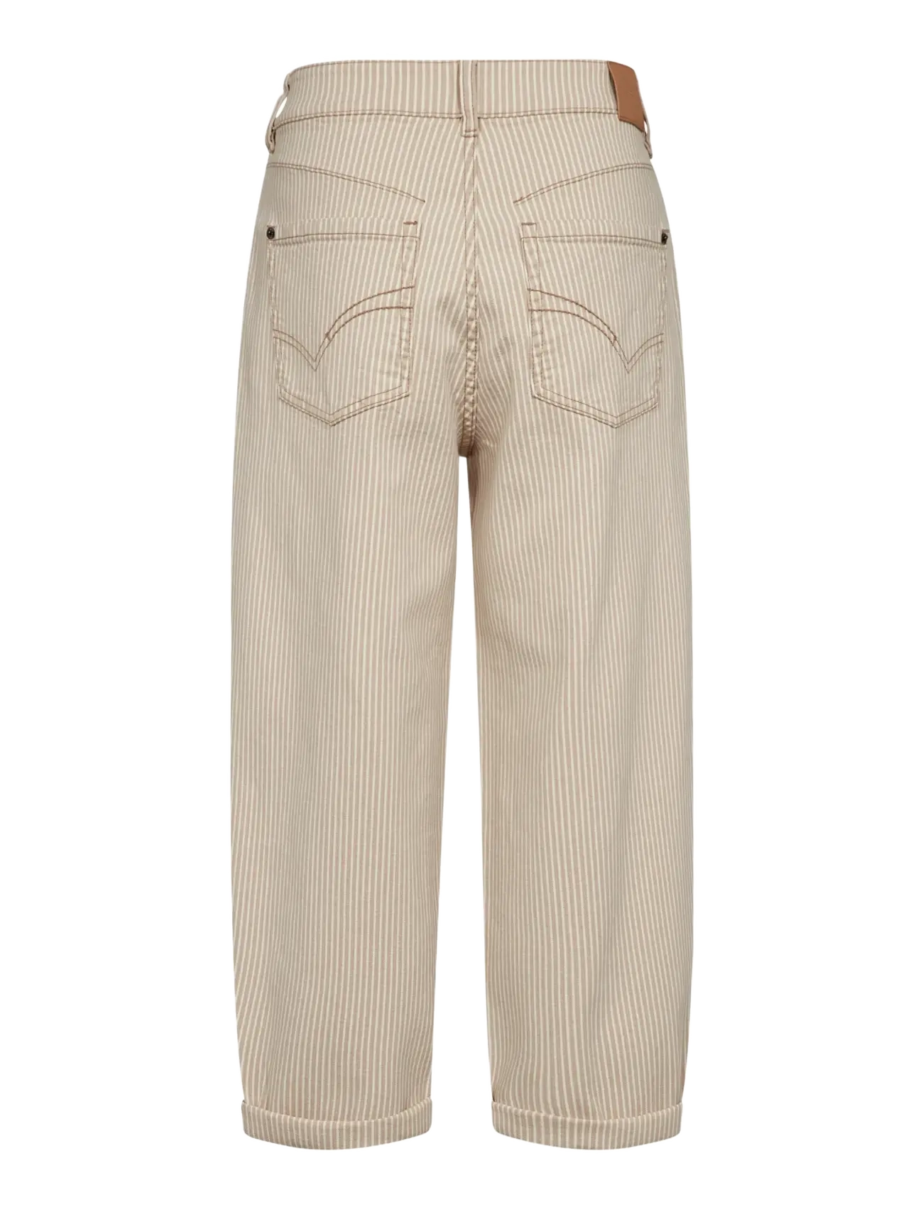 MOS MOSH - MMHellen Stripe Pant - barrelbyxor - doeskin - 2