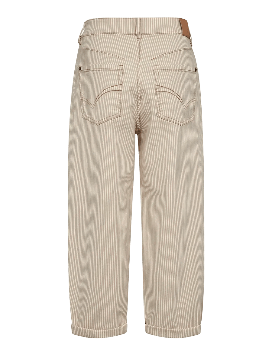 MOS MOSH - MMHellen Stripe Pant - barrelbyxor - doeskin - 2