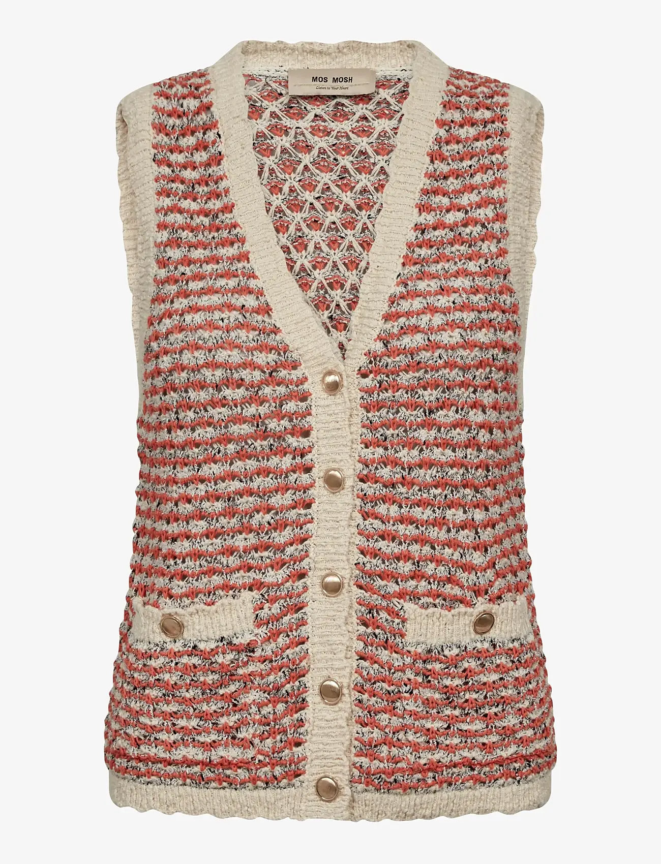 MOS MOSH - MMMiah Knit Vest - stickade västar - emberglow - 1
