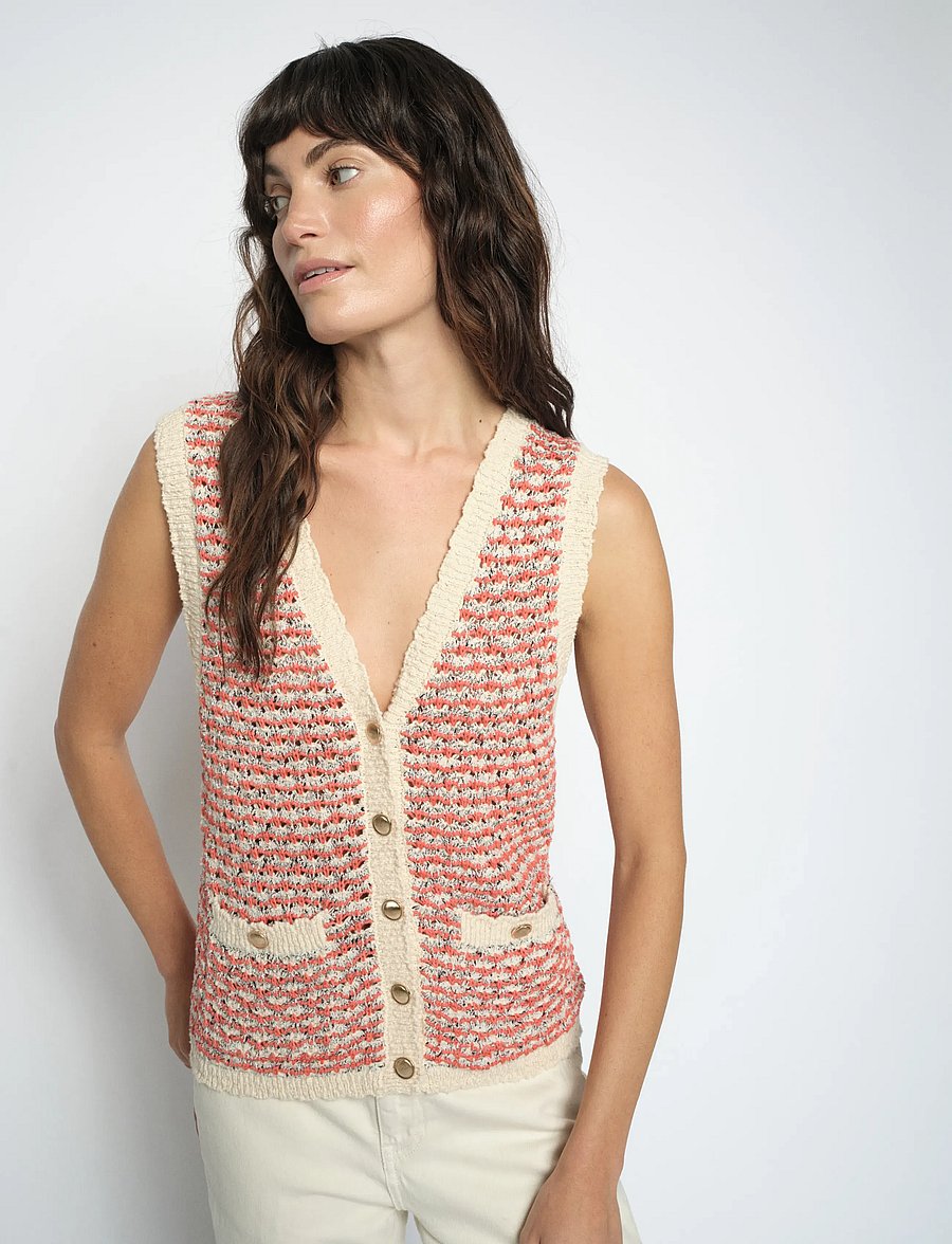 MOS MOSH - MMMiah Knit Vest - strickwesten - emberglow - 0
