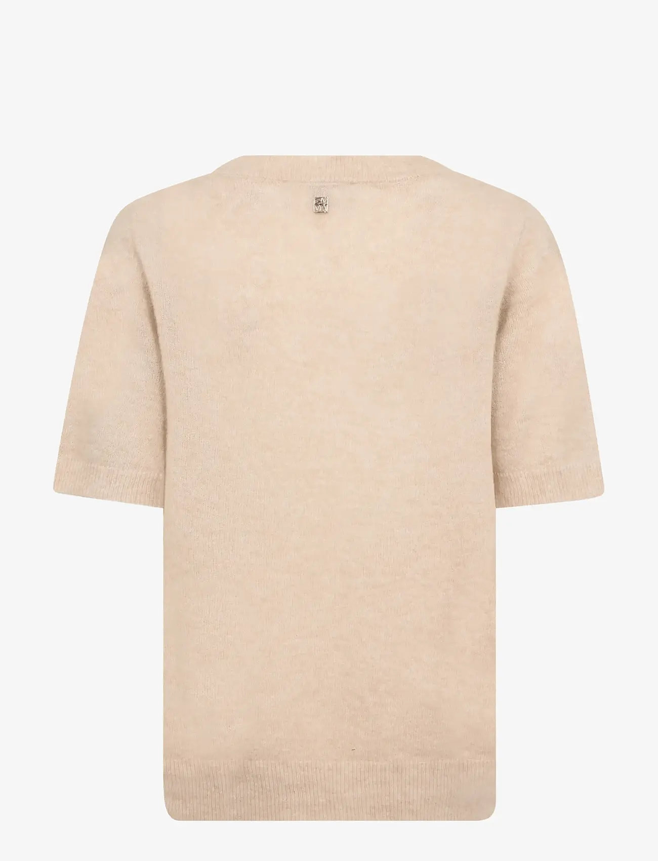 MOS MOSH - MMMape SS O-Neck Knit - striktrøjer - doeskin - 1