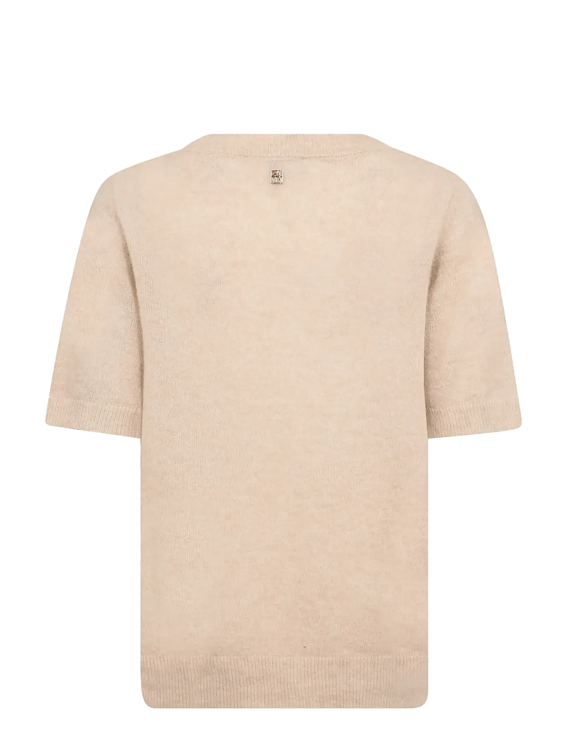 MOS MOSH - MMMape SS O-Neck Knit - pullover - doeskin - 1