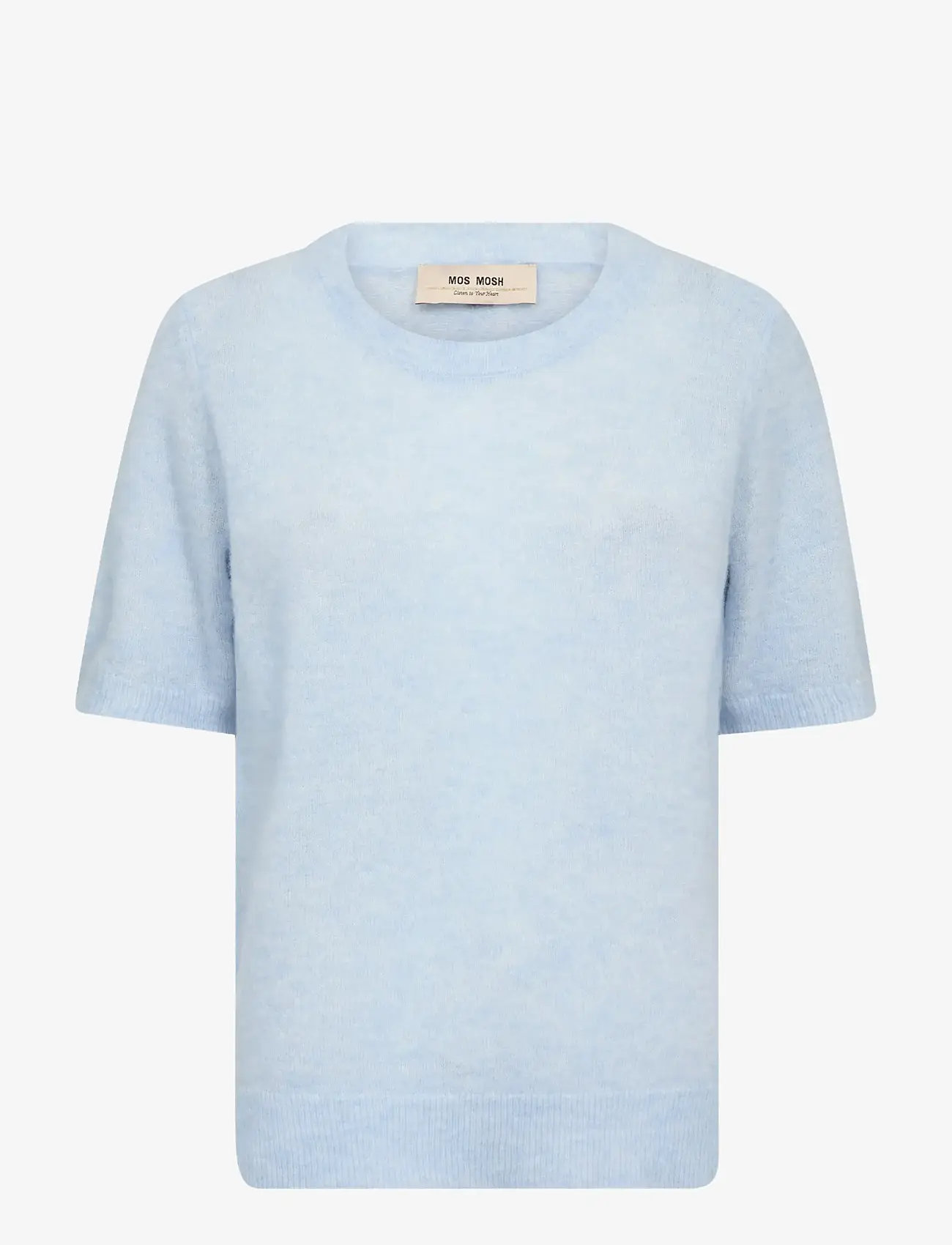 MOS MOSH - MMMape SS O-Neck Knit - striktrøjer - skyway - 1