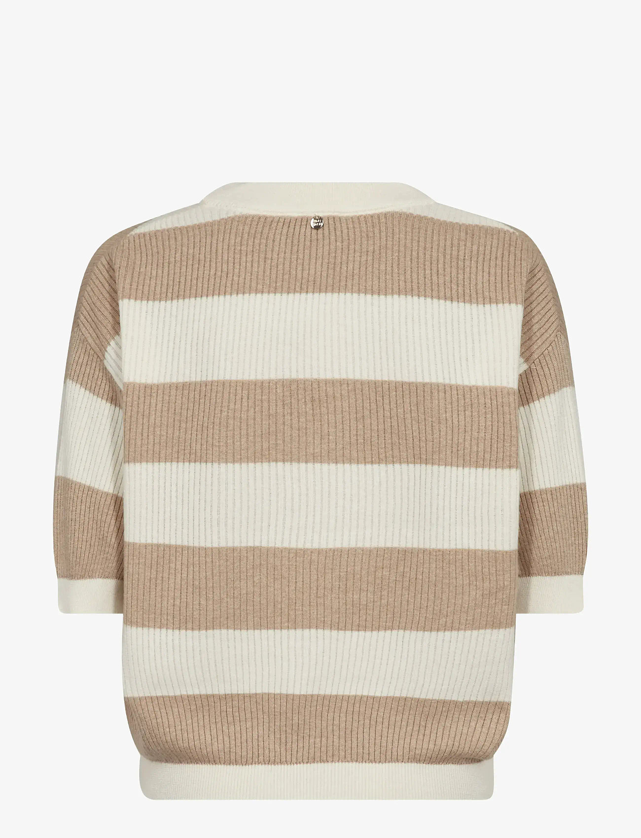 MOS MOSH - MMPinna Stripe SS Knit - cashmere - doeskin - 1