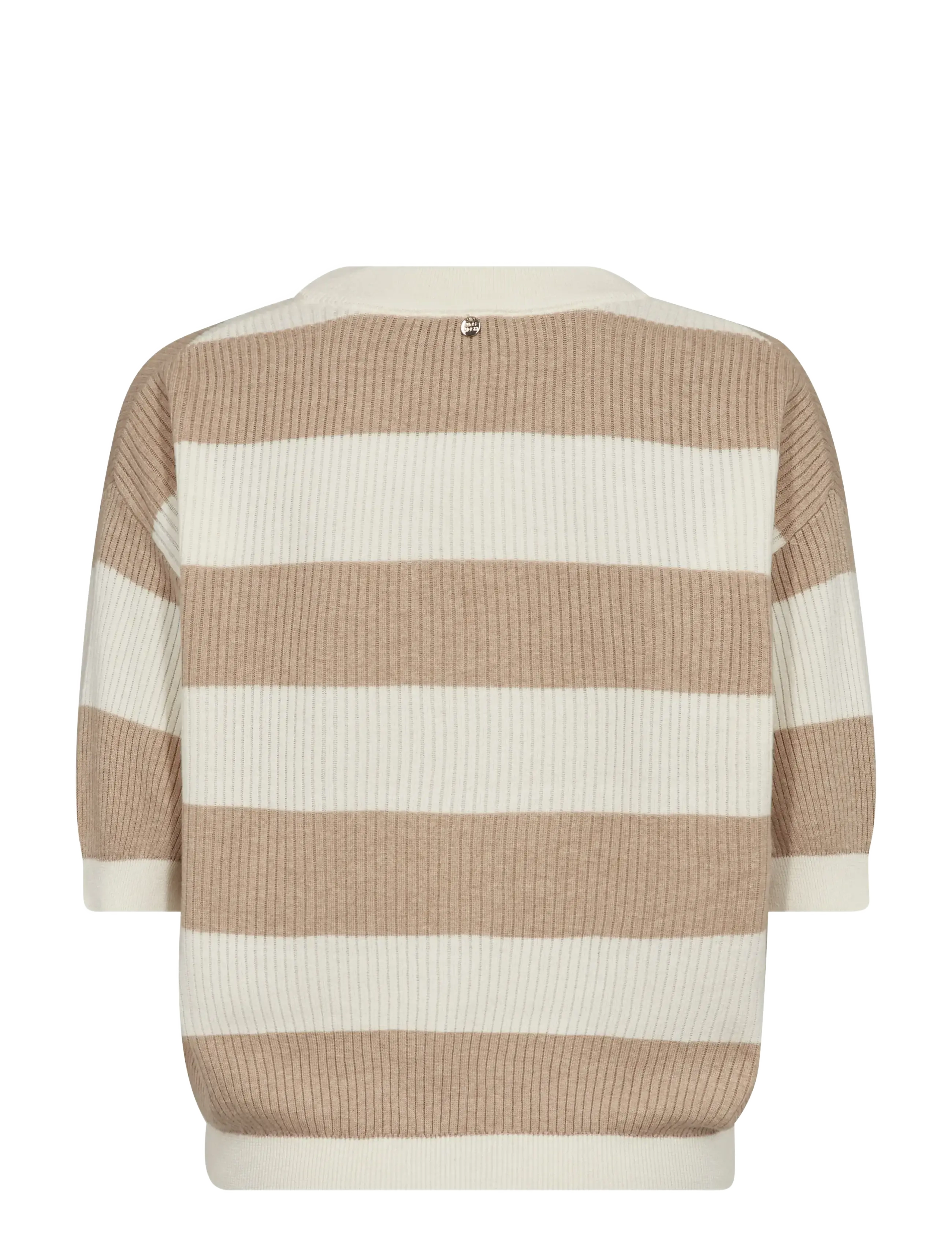 MOS MOSH - MMPinna Stripe SS Knit - cashmere - doeskin - 1