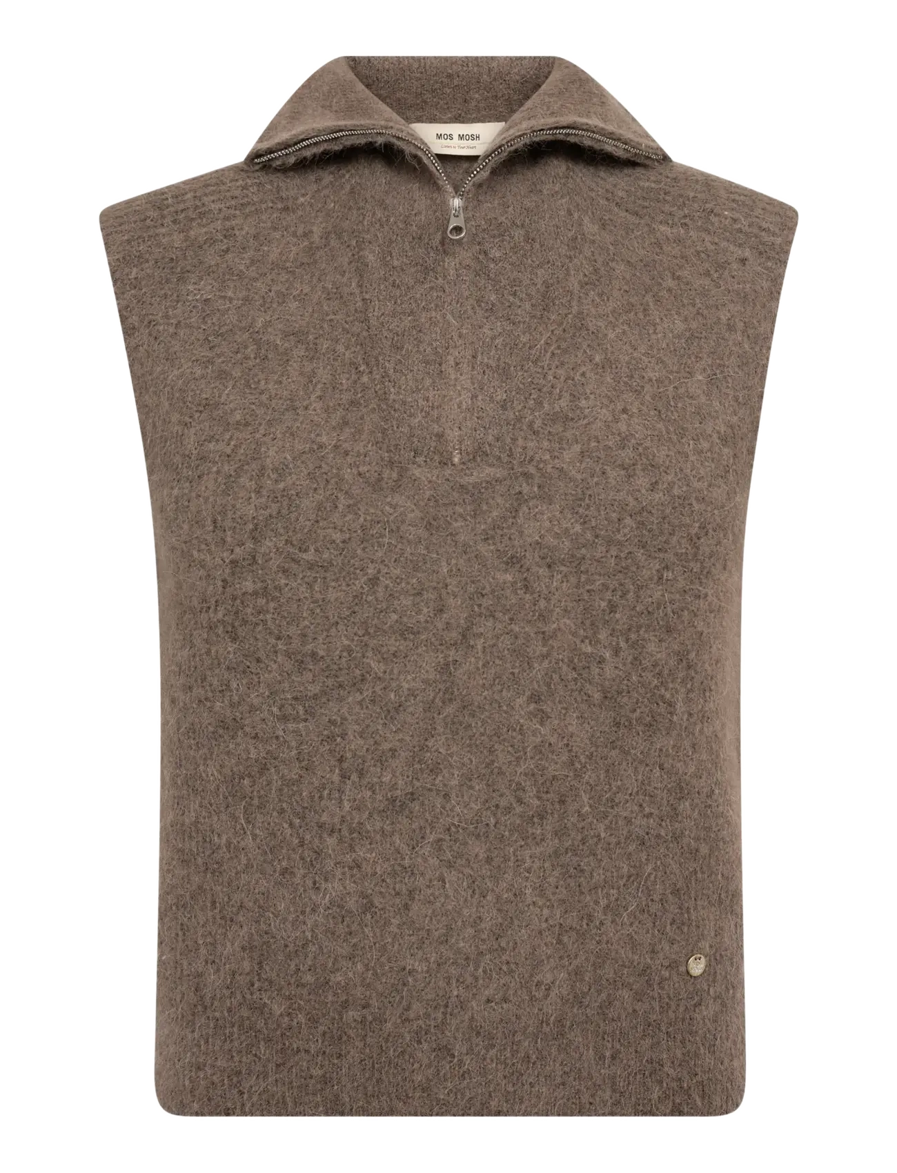 MOS MOSH MMThora Highneck SL Knit - Striktrøjer - FALCON / brown