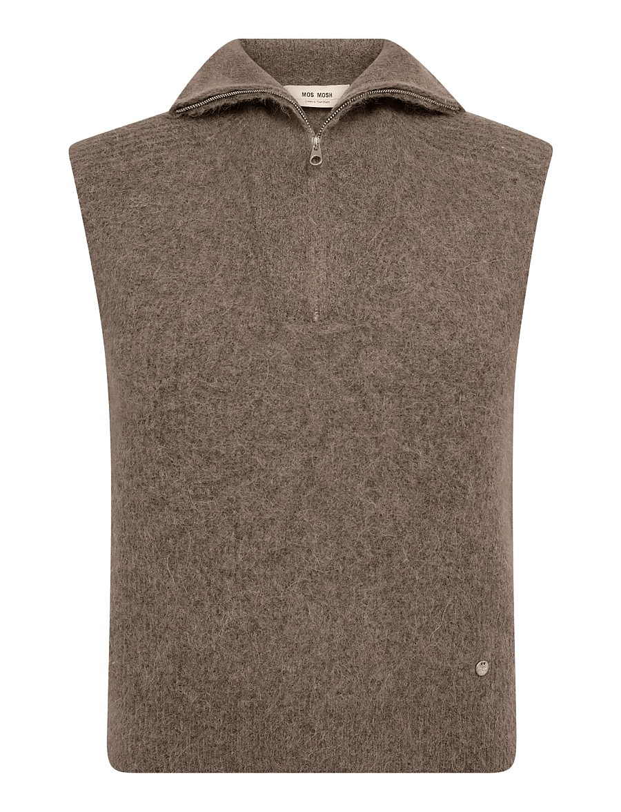 MOS MOSH - MMThora Highneck SL Knit - striktrøjer - falcon - 1