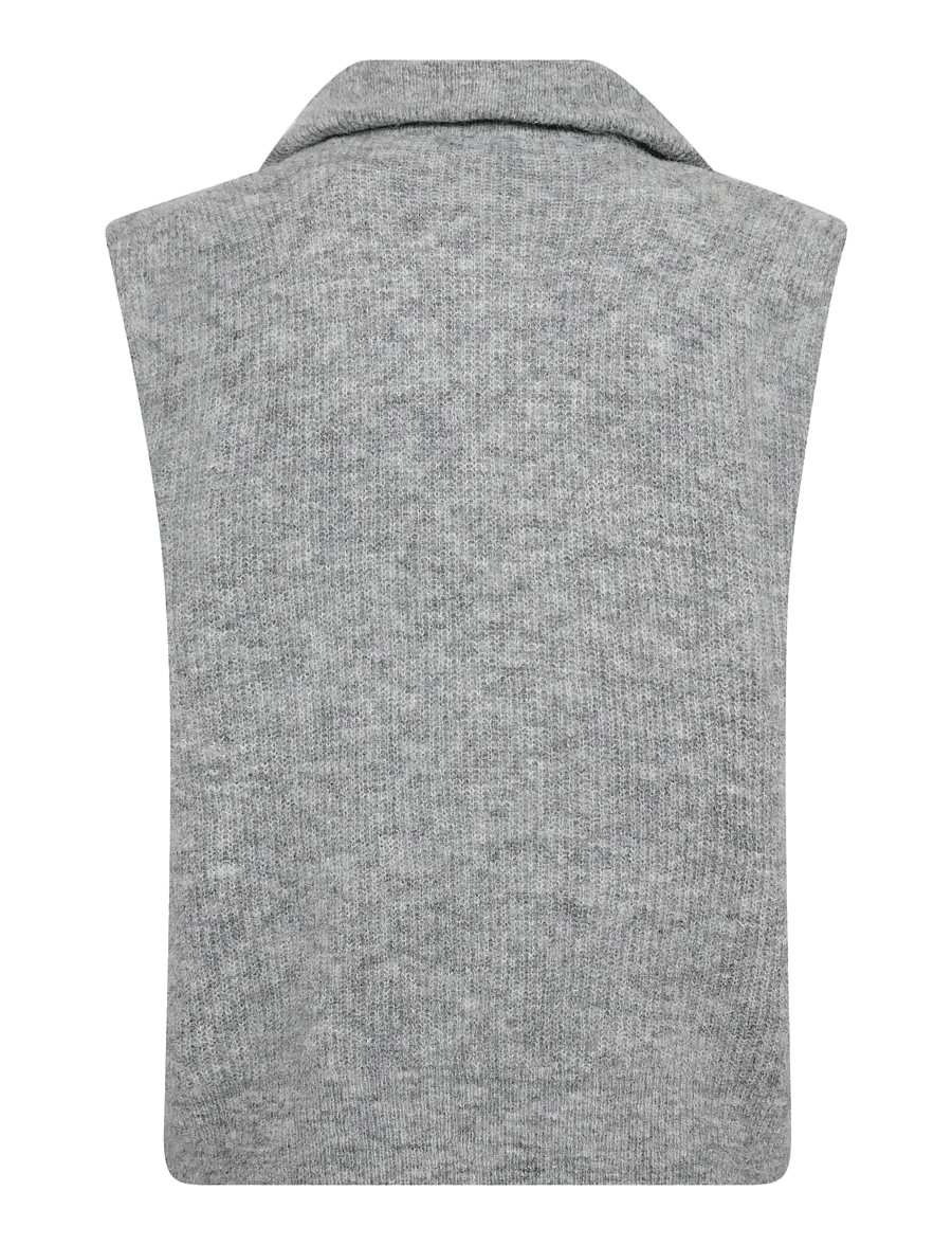 MOS MOSH - MMThora Highneck SL Knit - kampsunid - grey melange - 2