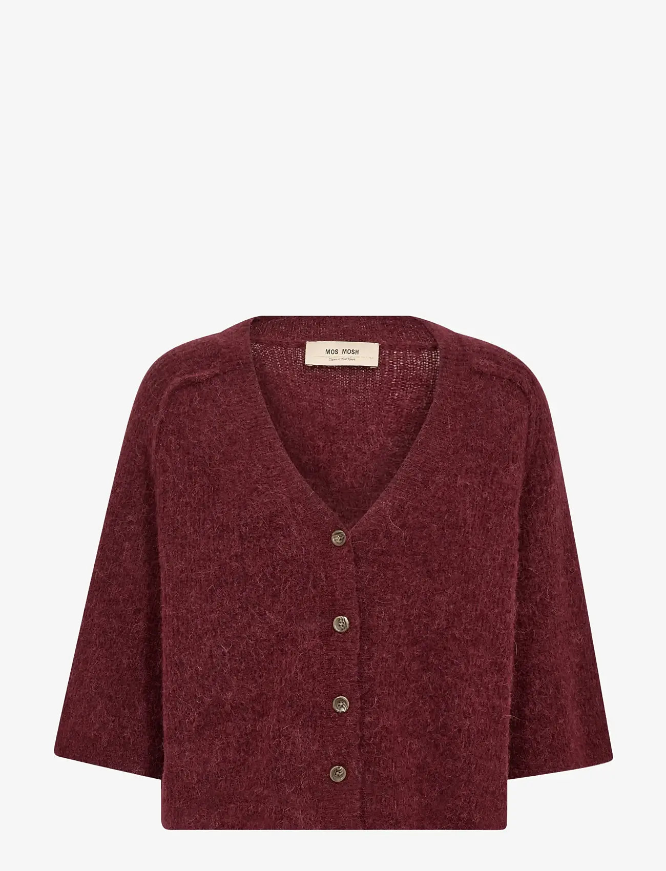 MOS MOSH - MMThora Lizet Knit Cardigan - cardigans - cabernet - 1