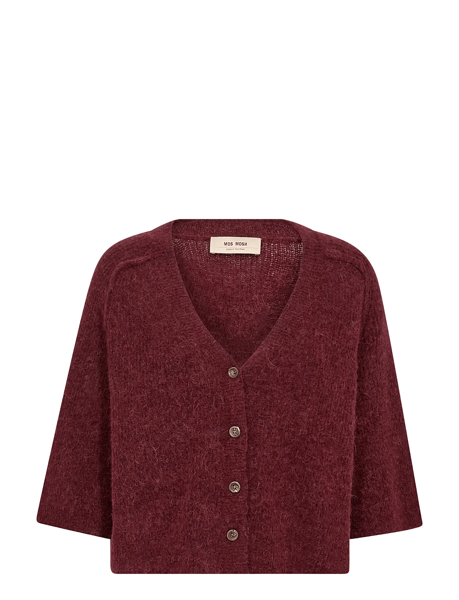 MOS MOSH - MMThora Lizet Knit Cardigan - kardiganid - cabernet - 1