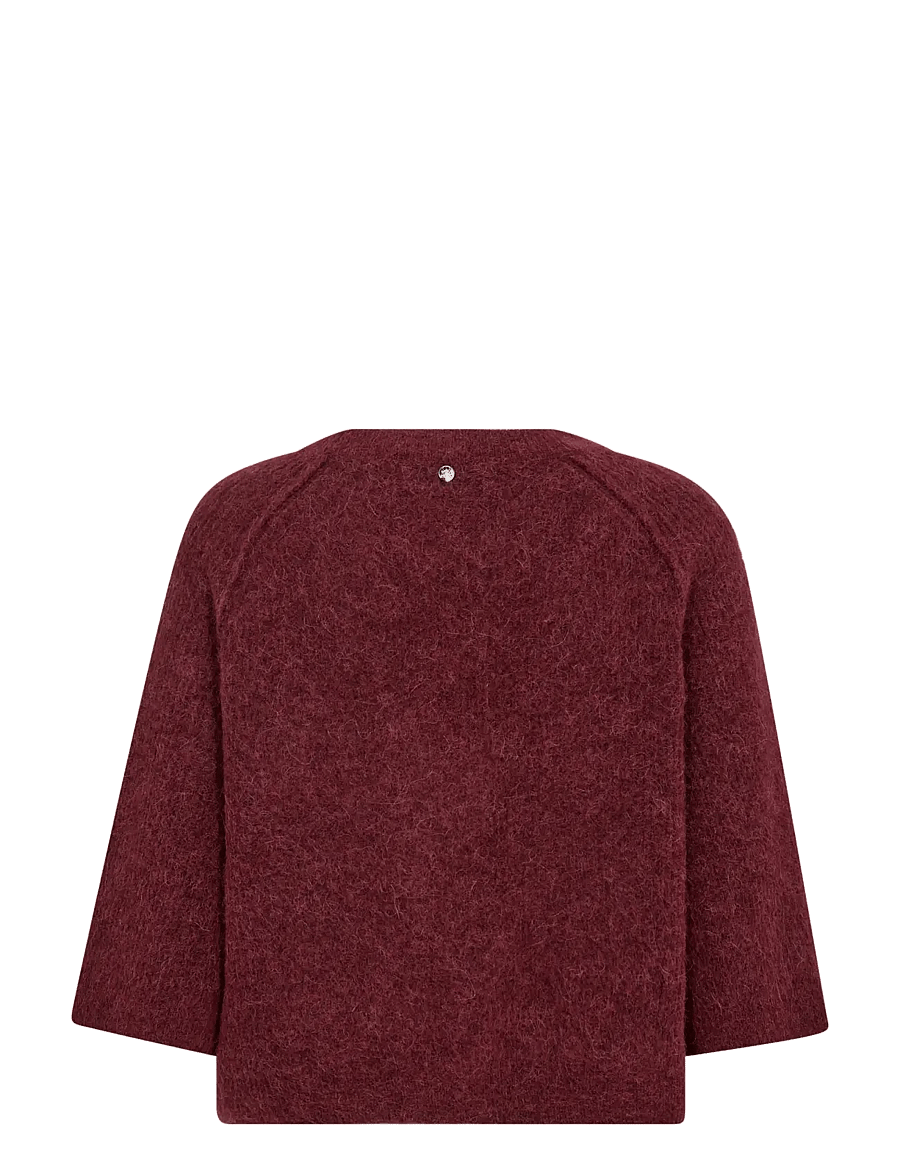 MOS MOSH - MMThora Lizet Knit Cardigan - kardiganid - cabernet - 2