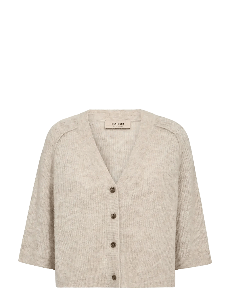 MOS MOSH - MMThora Lizet Knit Cardigan - cardigans - feather gray - 1