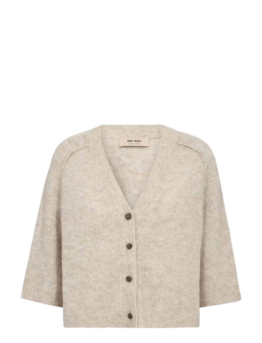 MOS MOSH - MMThora Lizet Knit Cardigan - cardigans - feather gray - 1
