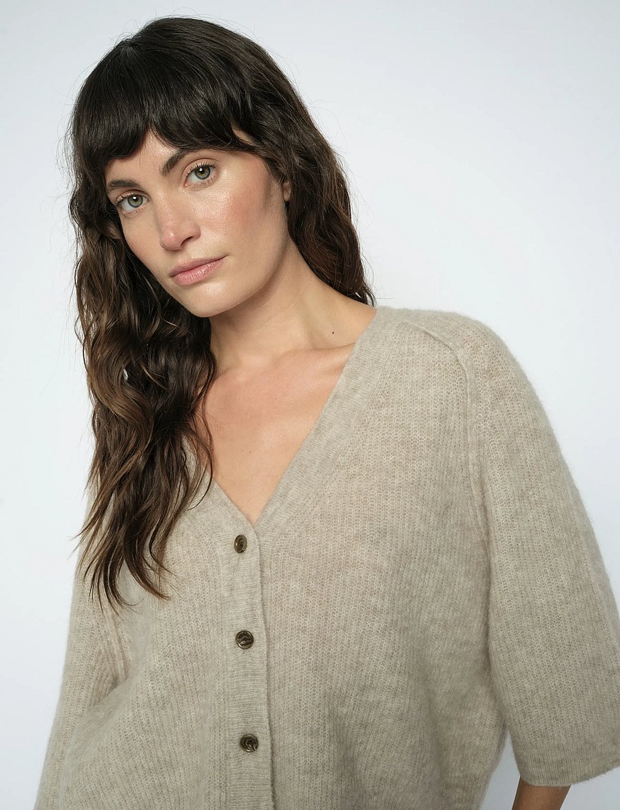 MOS MOSH - MMThora Lizet Knit Cardigan - cardigans - feather gray - 3