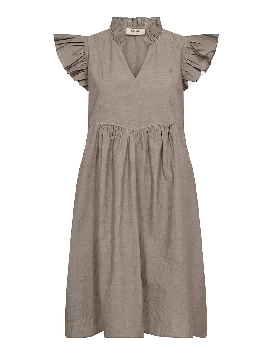 MOS MOSH - MMWaldy Izha Short Dress - robes d'été - chocolate chip - 0