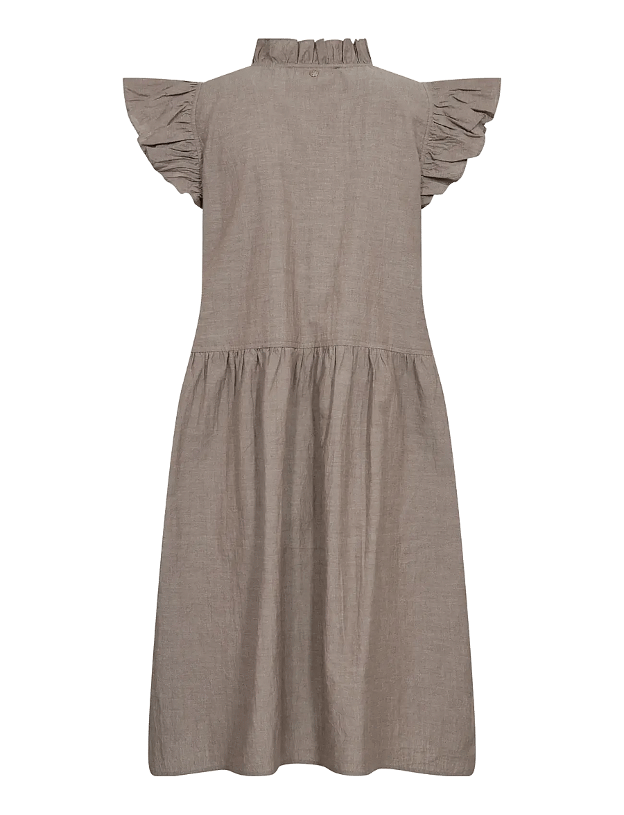 MOS MOSH - MMWaldy Izha Short Dress - robes d'été - chocolate chip - 1