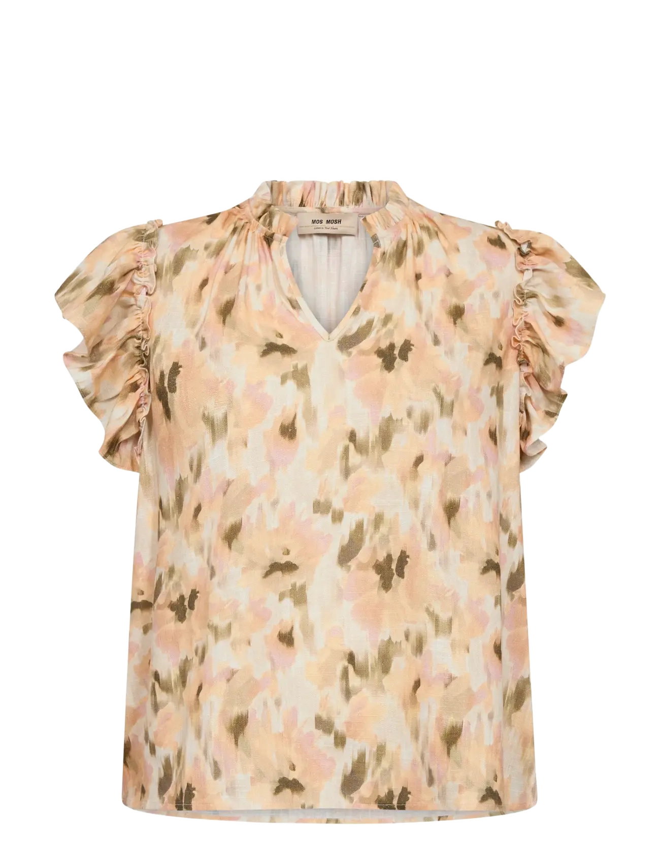 MOS MOSH MMTea Flower Field Blouse - MOS MOSH - BURNT OLIVE / beige