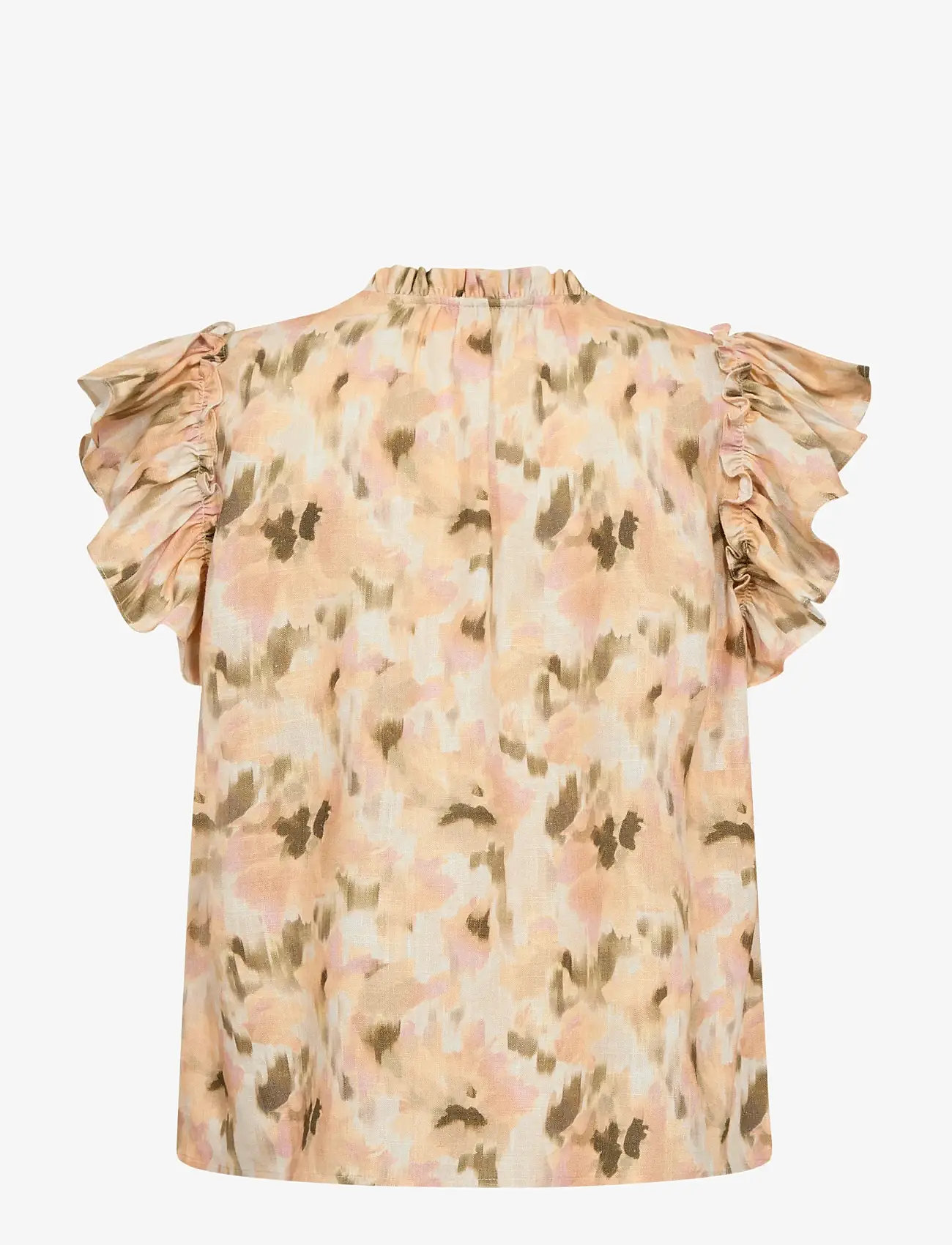 MOS MOSH - MMTea Flower Field Blouse - kurzämlige blusen - burnt olive - 2