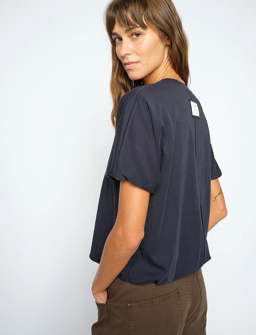 MOS MOSH - MMElli O-SS Balloon Tee - t-shirts - salute navy - 3