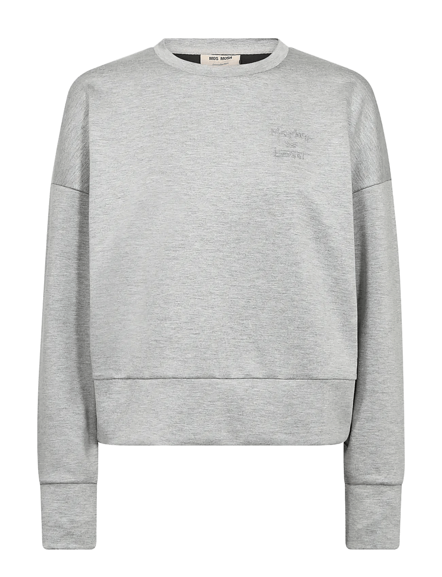 MOS MOSH - MMBernat O-LS Sweatshirt - sweatshirts - grey melange - 1