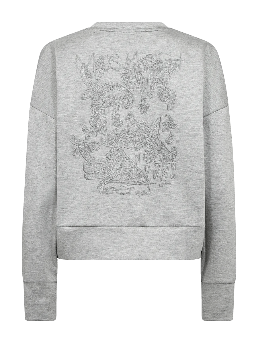MOS MOSH - MMBernat O-LS Sweatshirt - sweatshirts - grey melange - 2
