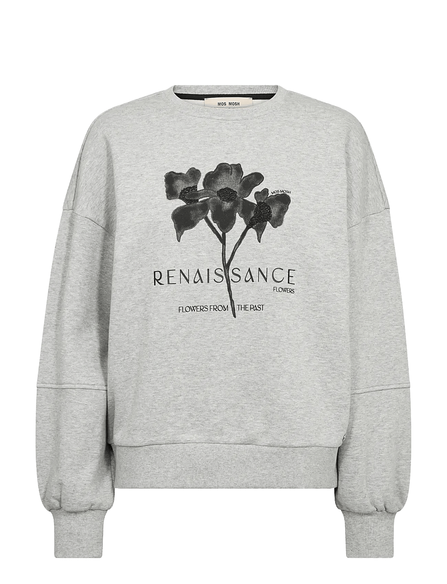 MOS MOSH - MMCandela O-LS Sweatshirt - sweatshirts - grey melange - 1