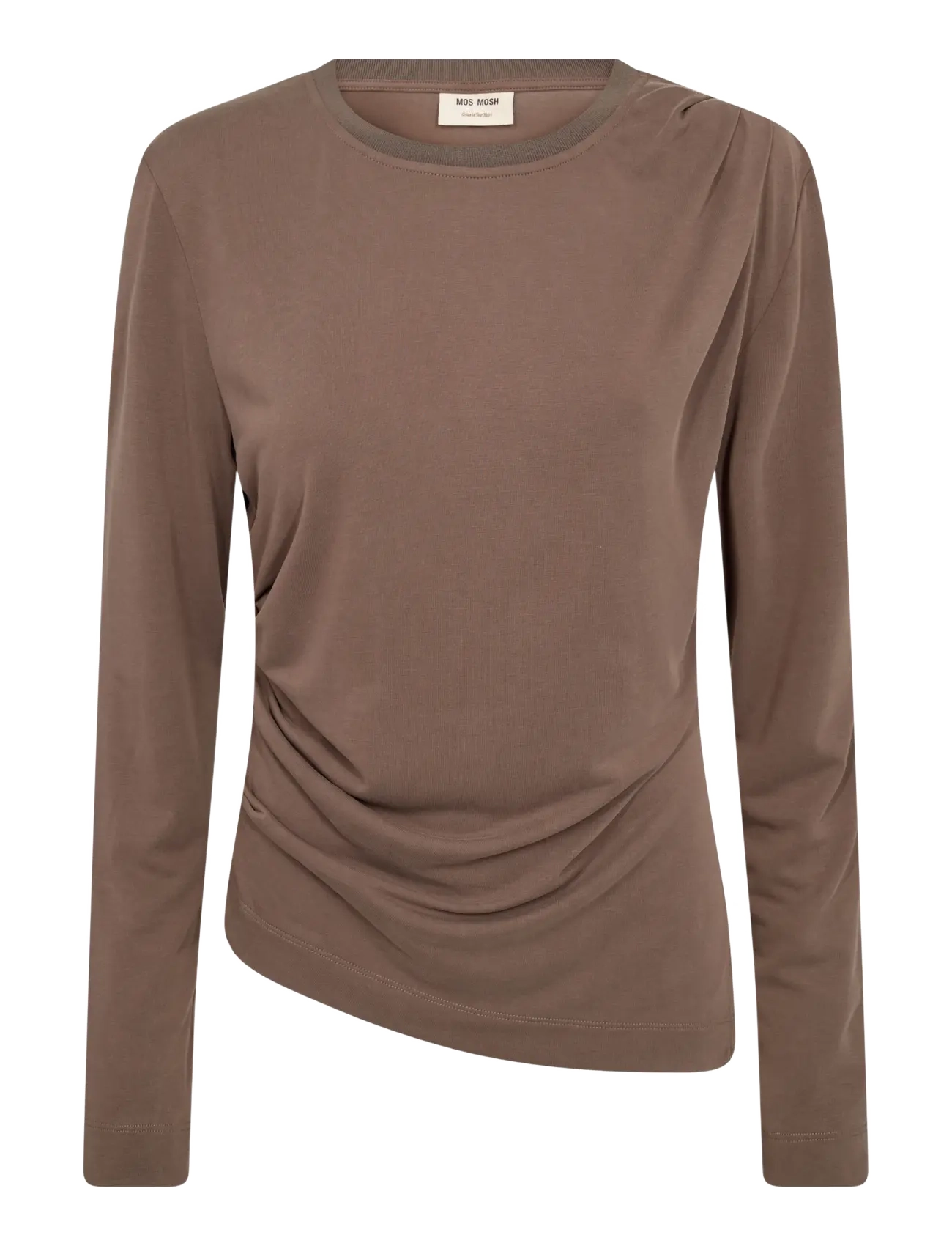 MOS MOSH - MMAmi O-LS Draped Tee - långärmade toppar - delicioso - 1