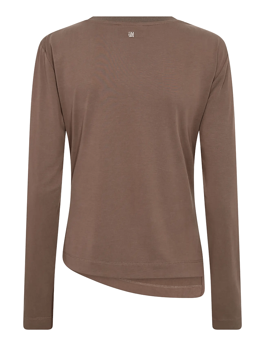 MOS MOSH - MMAmi O-LS Draped Tee - långärmade toppar - delicioso - 2