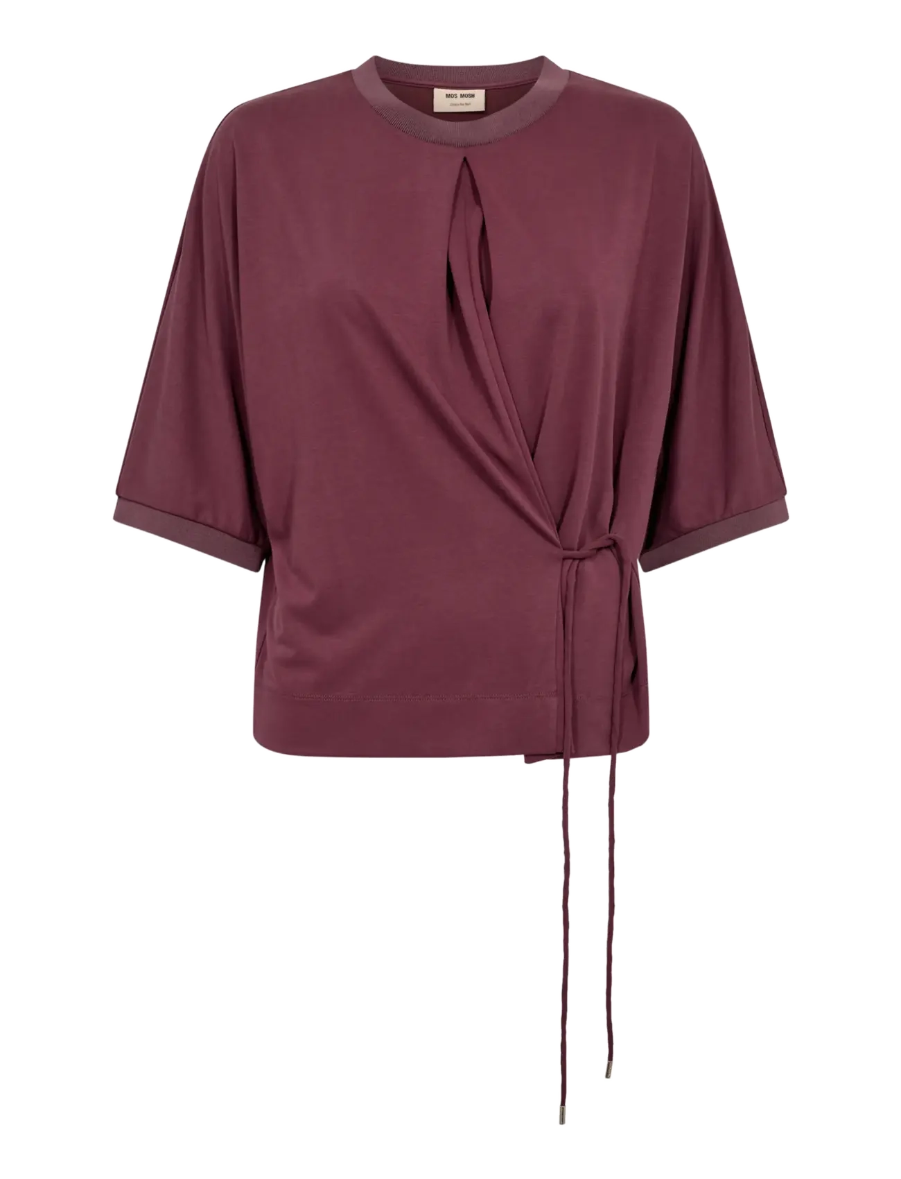 MOS MOSH MMJuana O-SS Tee - T-shirts & Tops - PORT ROYALE / burgundy