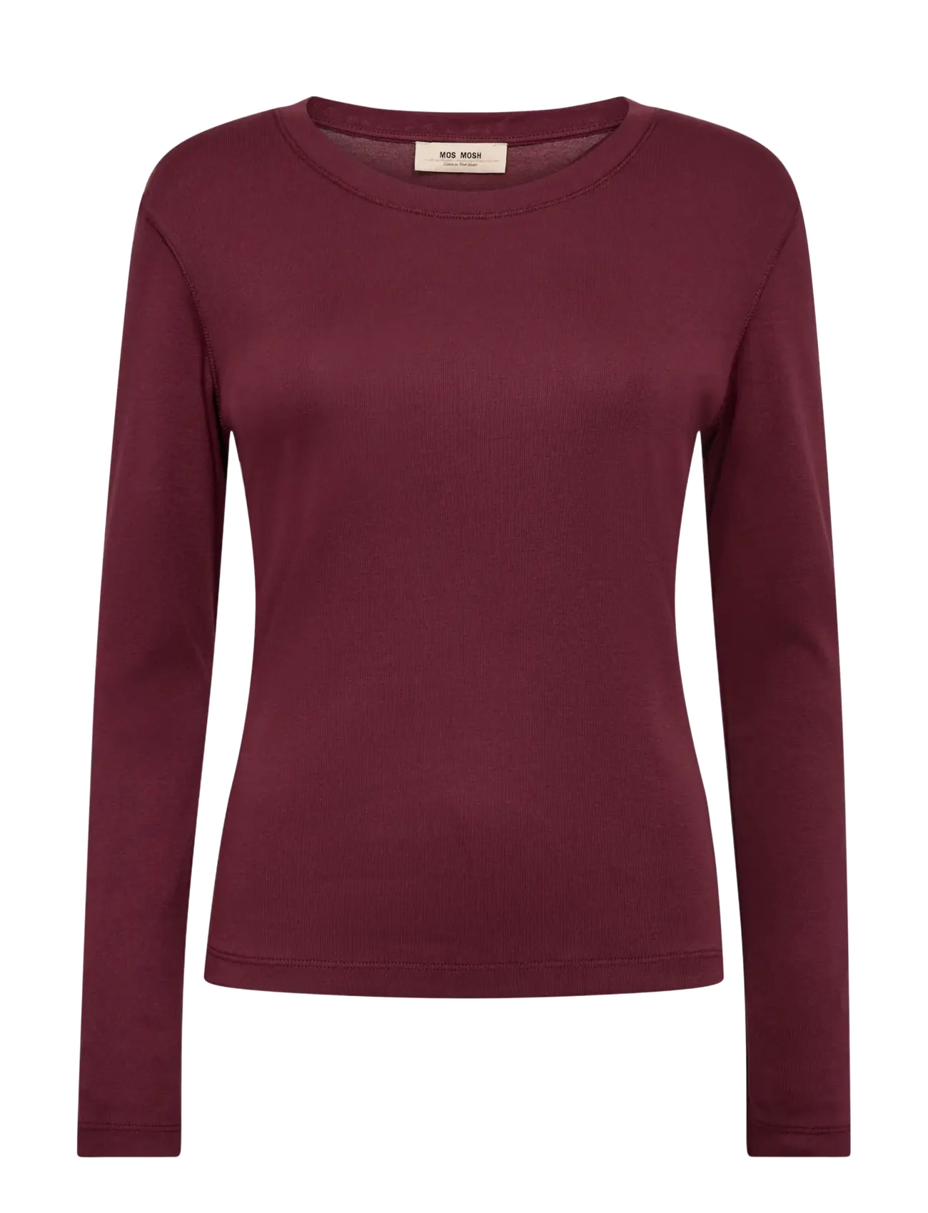 MOS MOSH MMMali O-LS Tee - Nordischer Stil - PORT ROYALE / burgundy