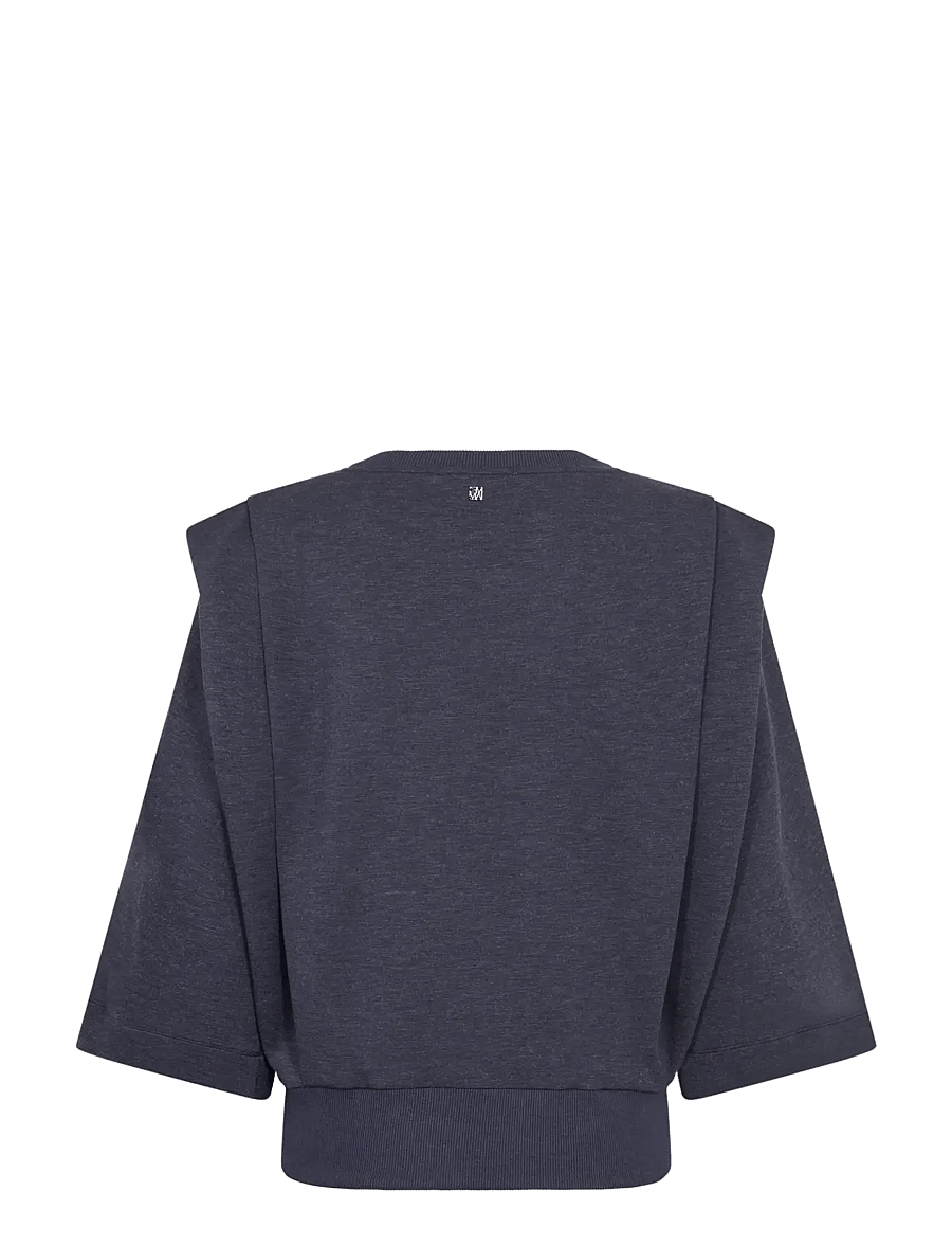 MOS MOSH - MMMae O-3/4 Sleeve Sweatshirt - moetrendid - salute navy - 2