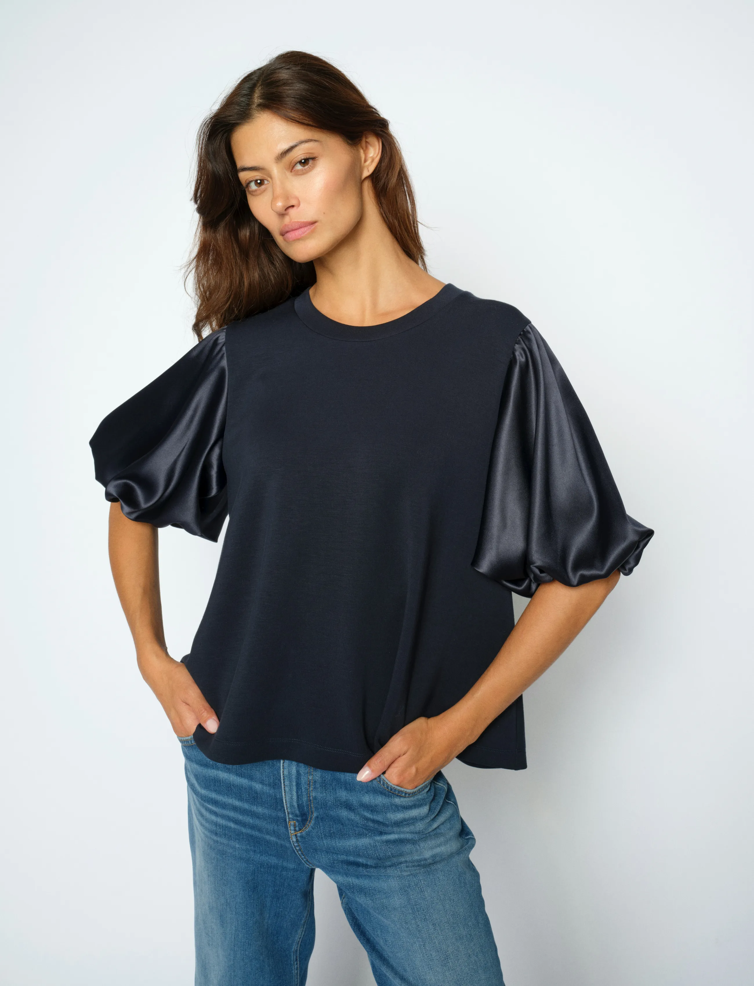 Mmduba O-Ss Satin Sweatshirt