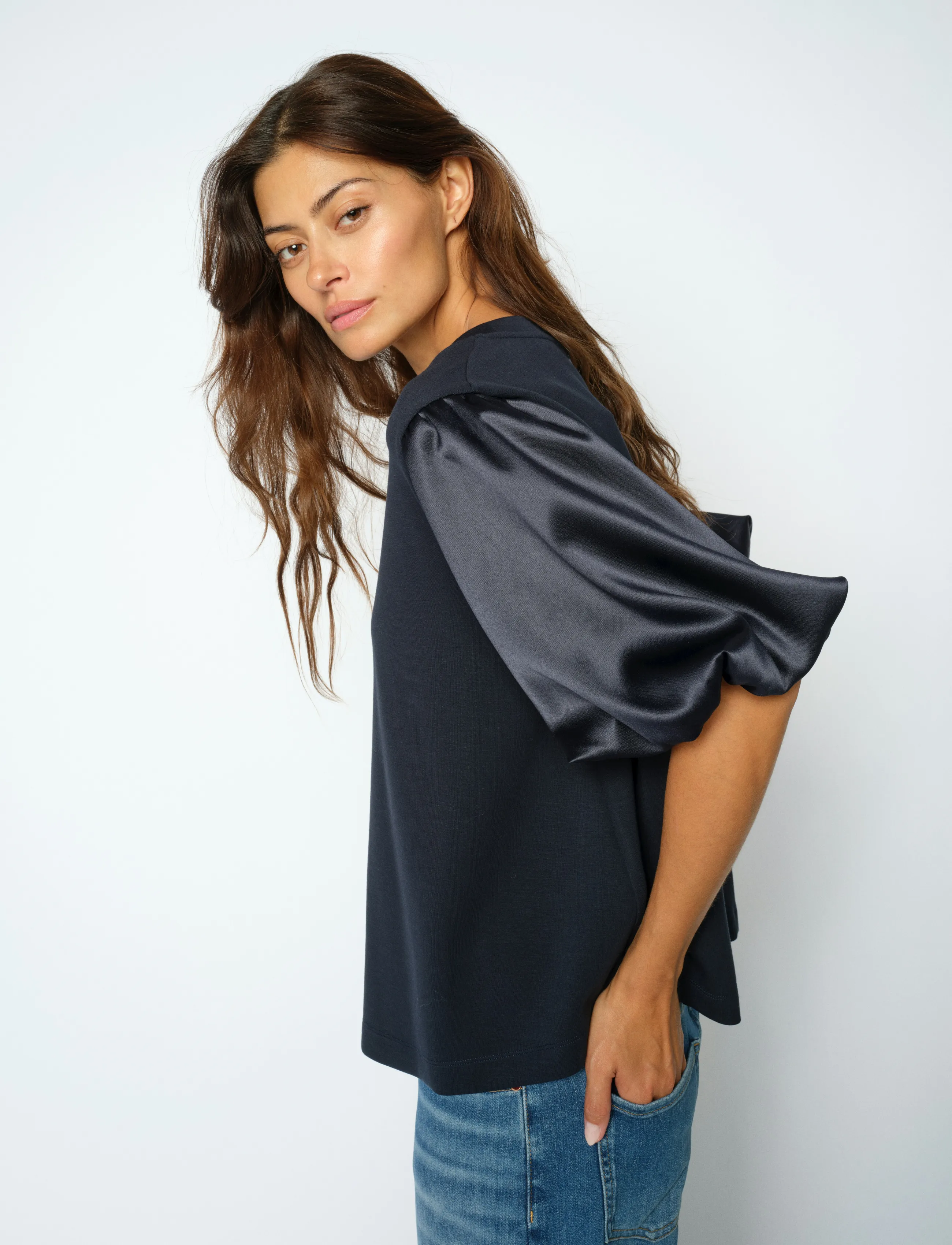 Mmduba O-Ss Satin Sweatshirt 3
