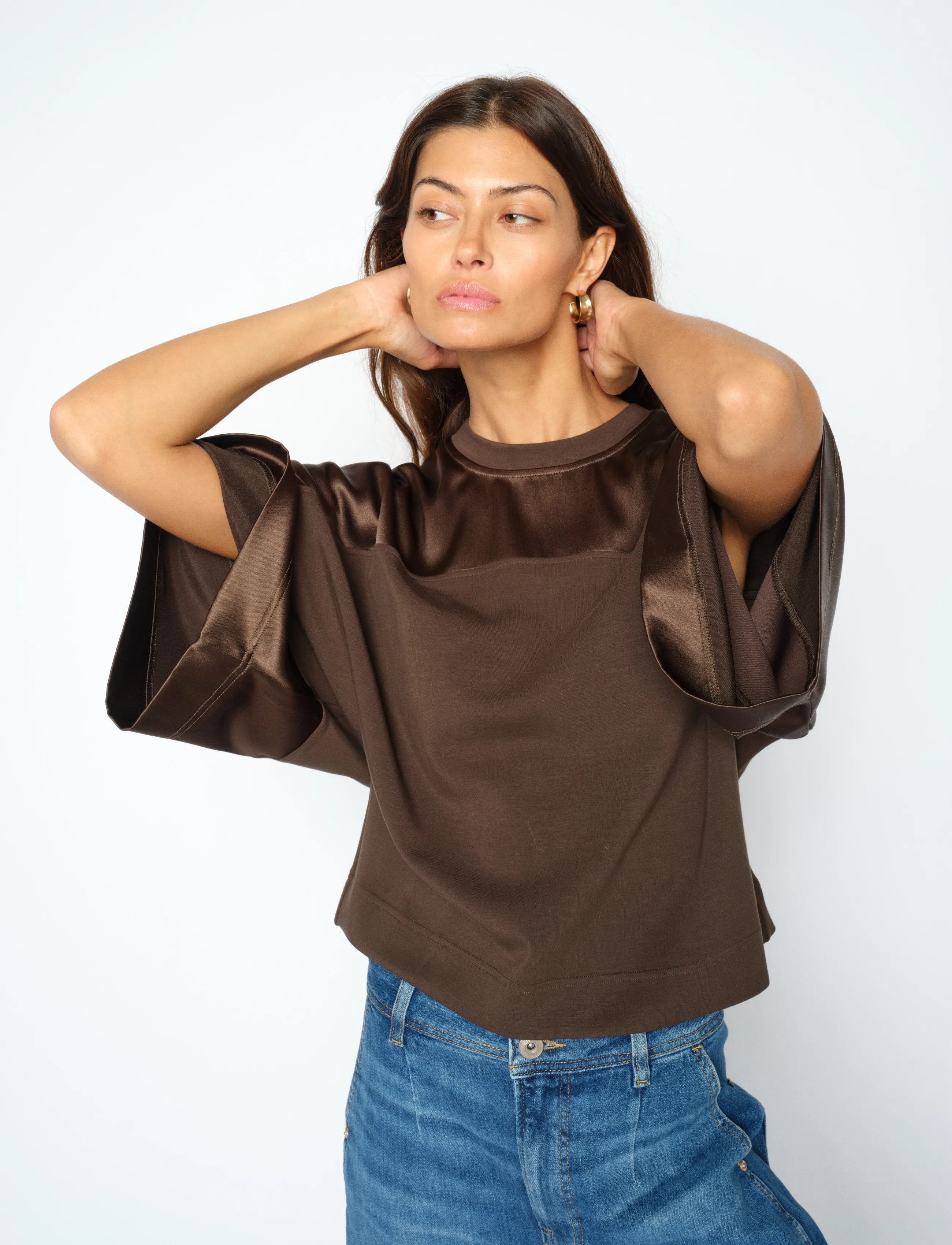 Mmlela O-Ss Satin Sweatshirt