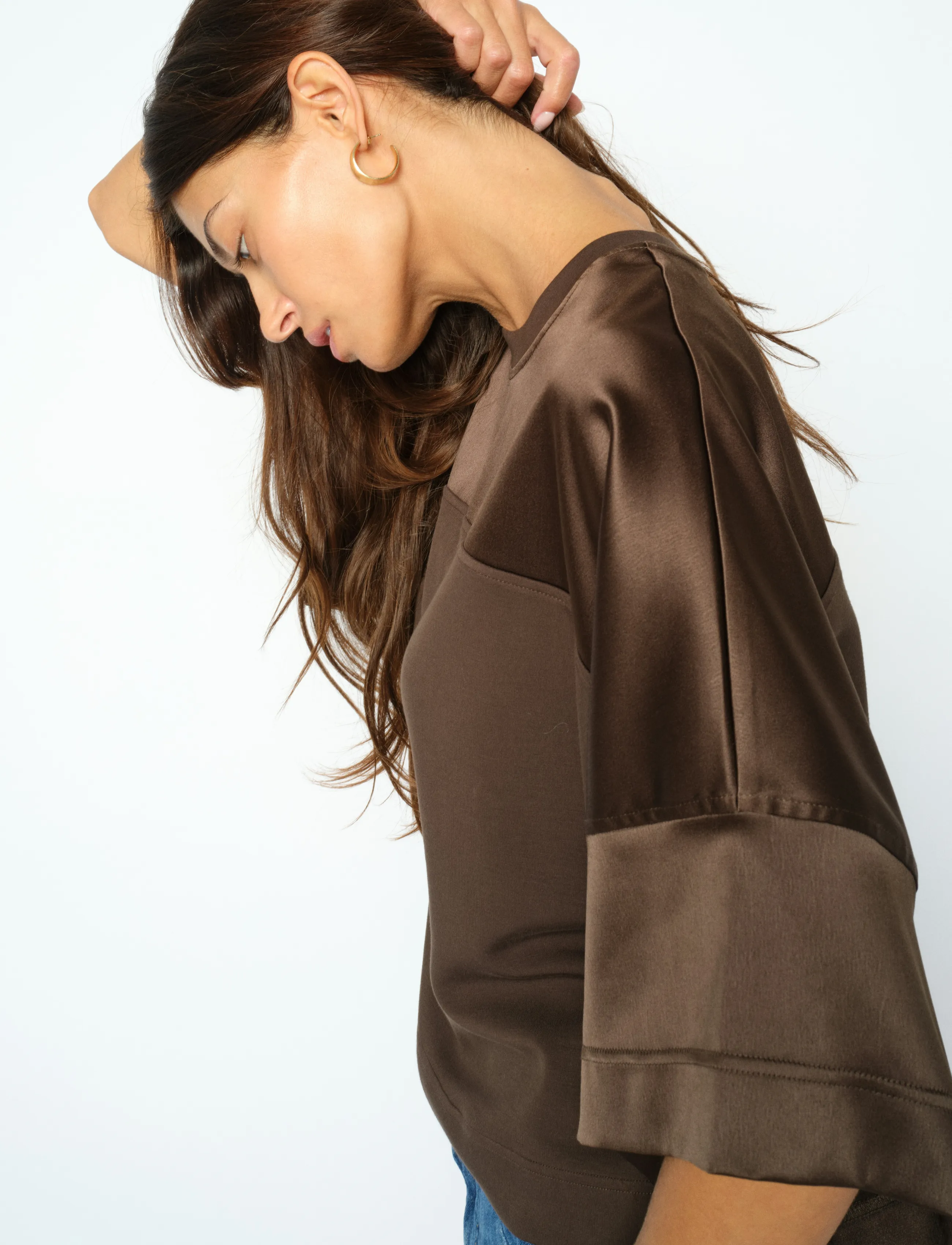 Mos Mosh Mmlela O-Ss Satin Sweatshirt dam – bild 3