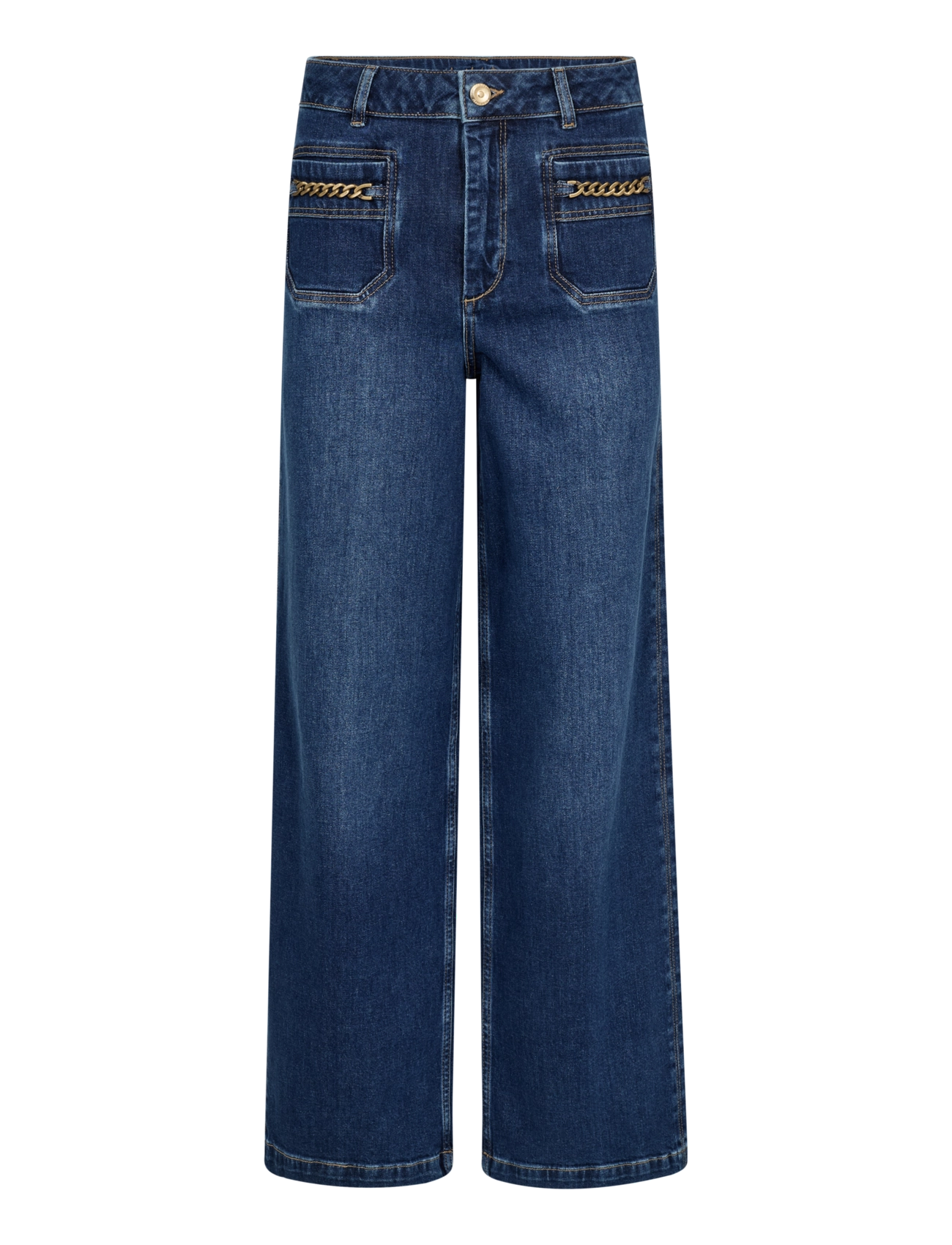 MOS MOSH Mmcolette Sernora Jeans, Kvinder, Højtaljede Brede Ben Jeans, Blå, Str: 26 x 32