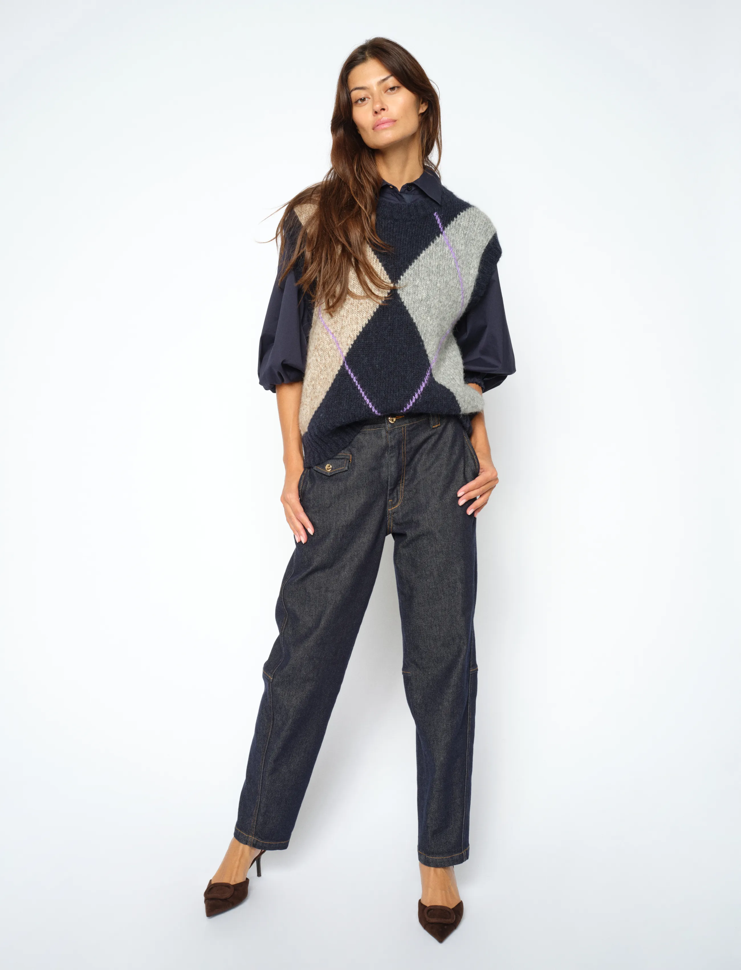 MOS MOSH Mmaymen Chino Denim Jeans, Damen, Chino Denim Jeans, Marineblau, Gr.26 x 32