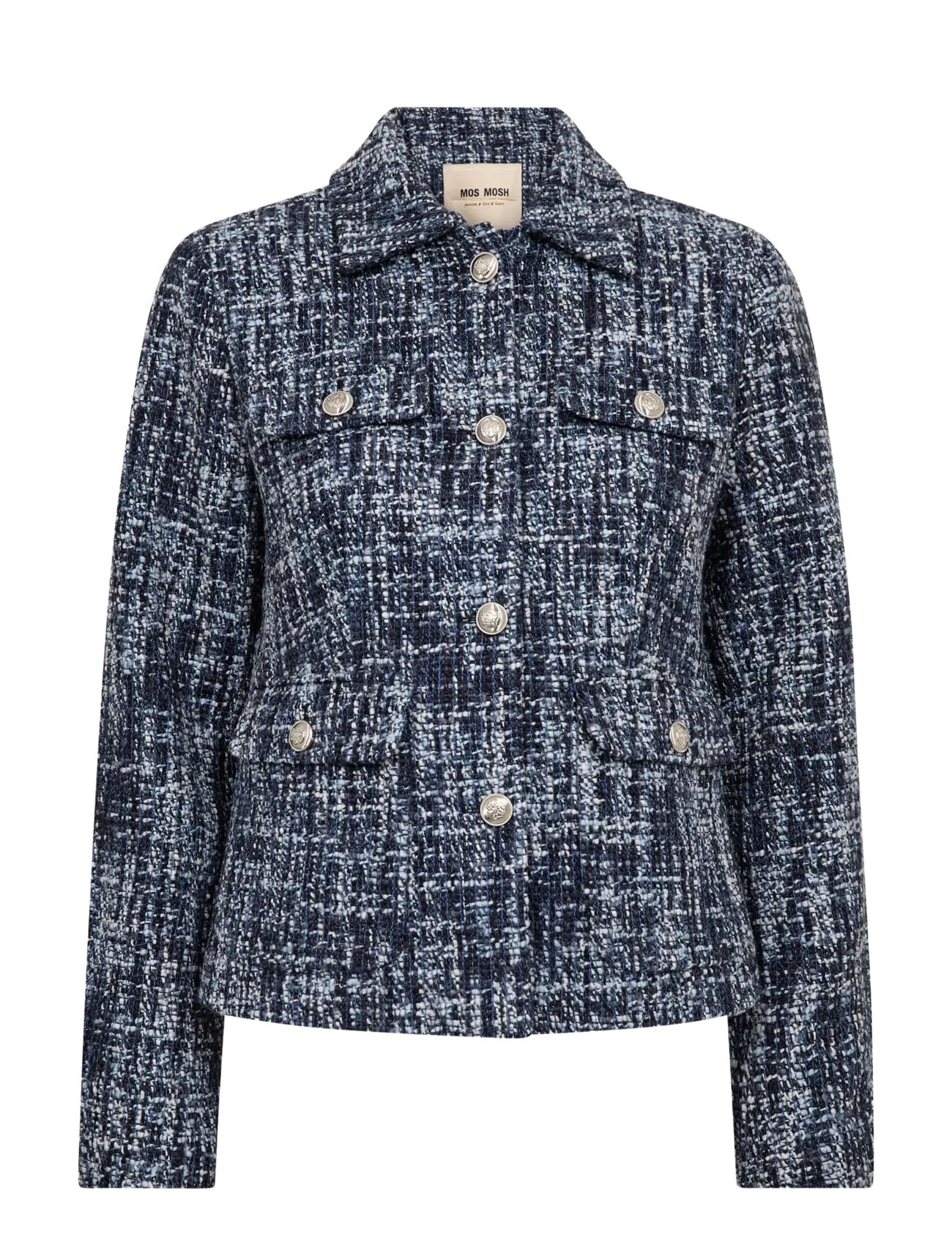 MOS MOSH Mmfione Leoni Jacket, Kvinder, Tweedjakke, Navy, Str: XS