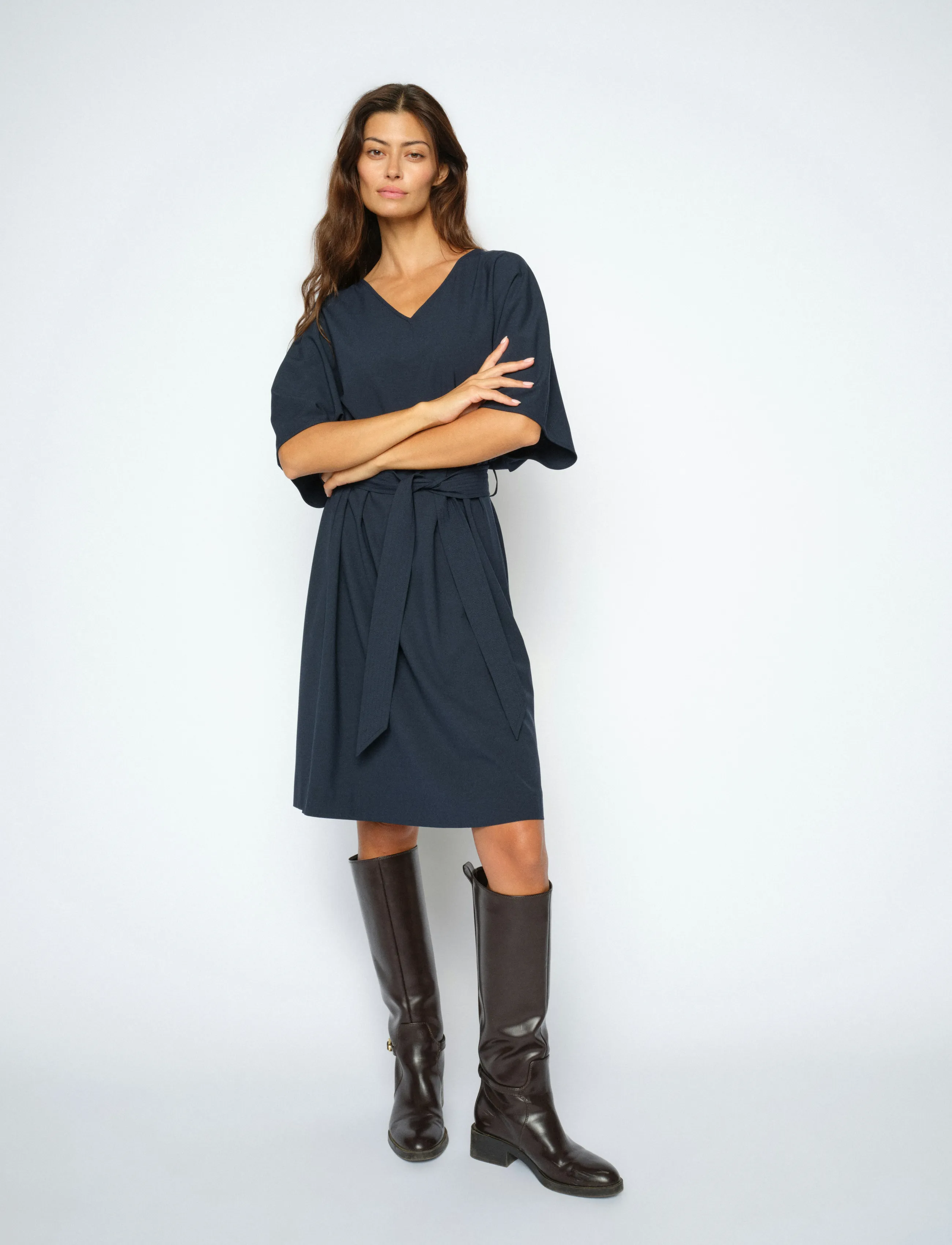 MOS MOSH Mmrikula Roy Dress, L, Dresses, Marineblau - Knee-length & Midi, Frauen