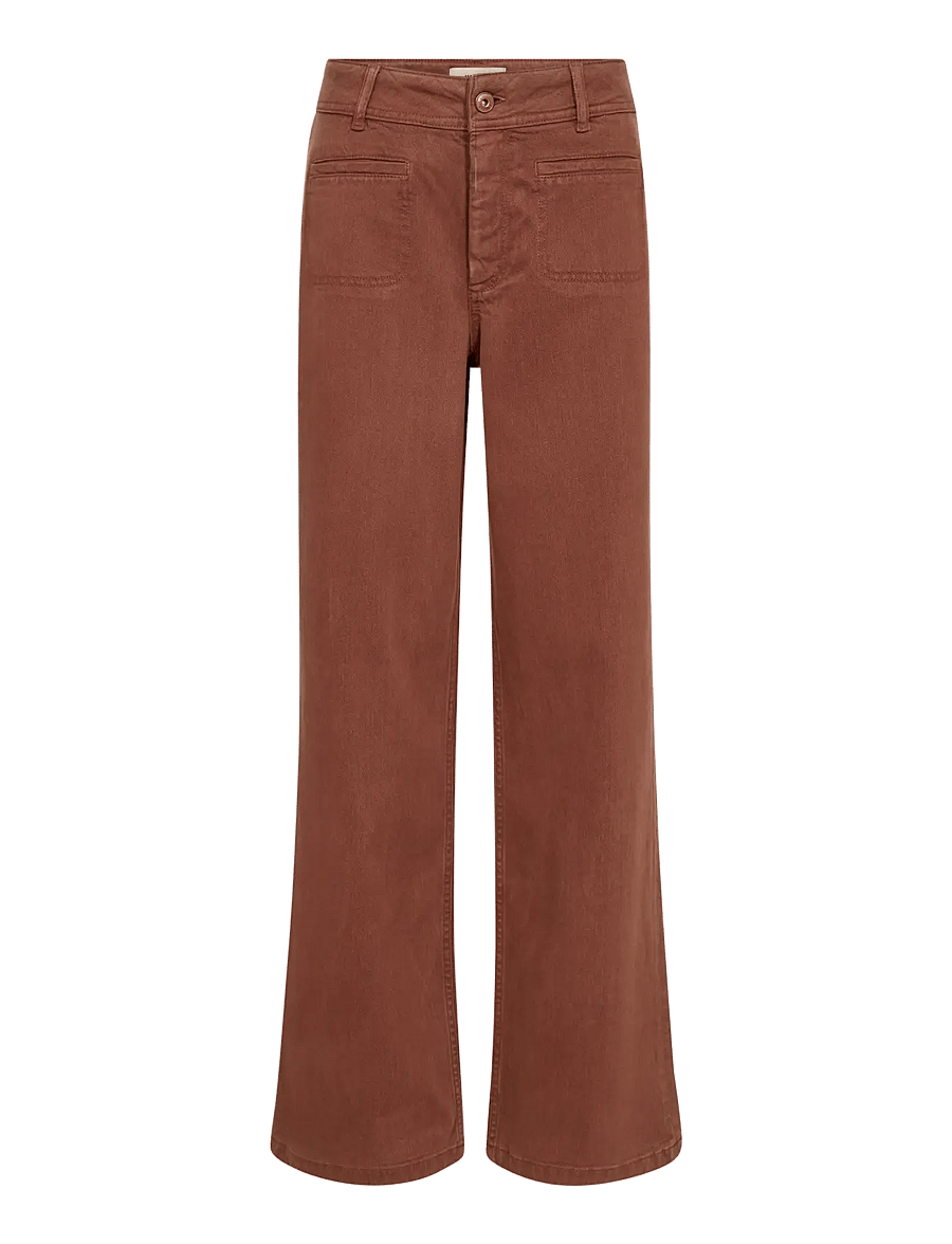 MOS MOSH - MMSoey Marbido Pant - hosen mit weitem bein - downtown brown - 1