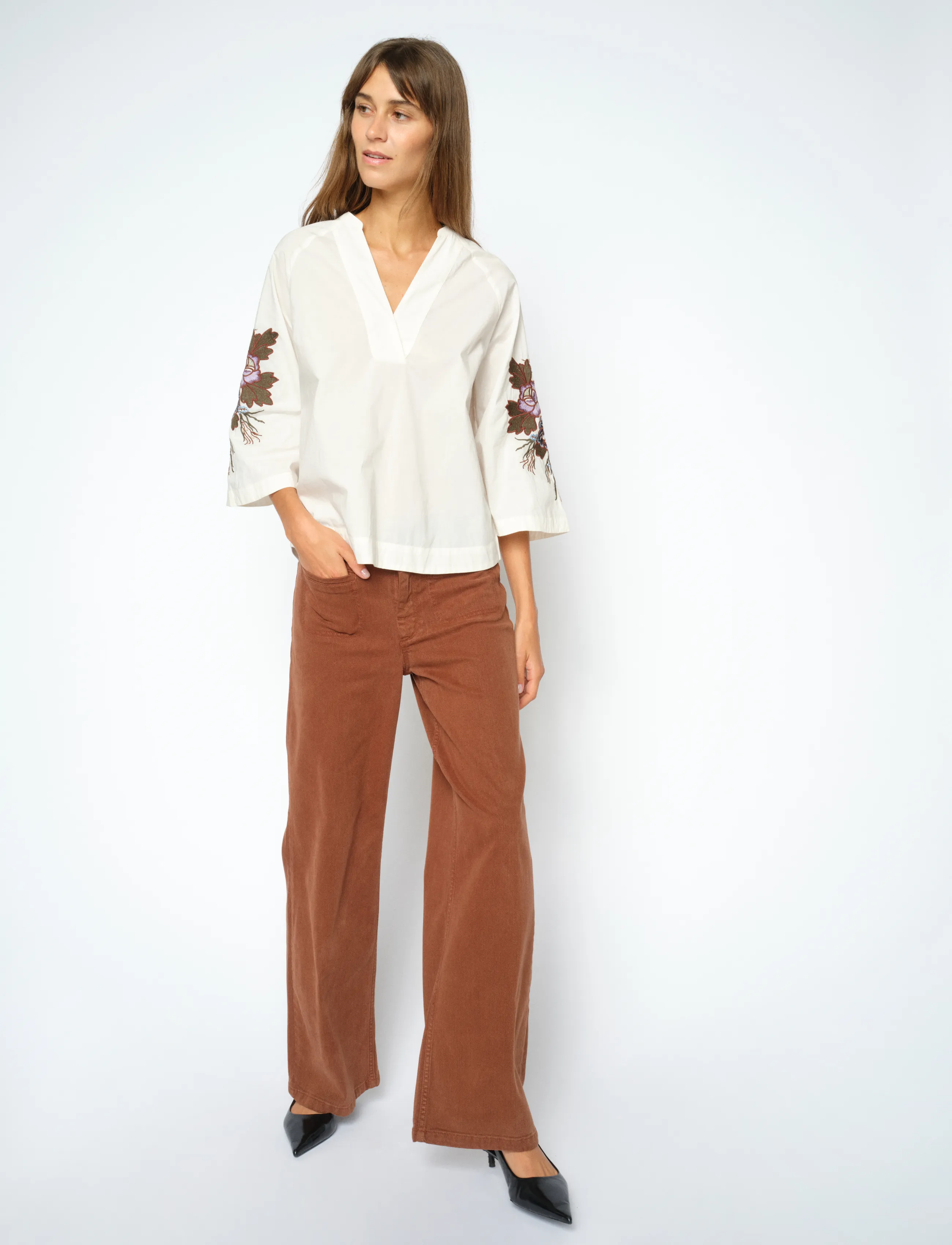 MOS MOSH MMSoey Marbido Pant - MOS MOSH - DOWNTOWN BROWN / brown