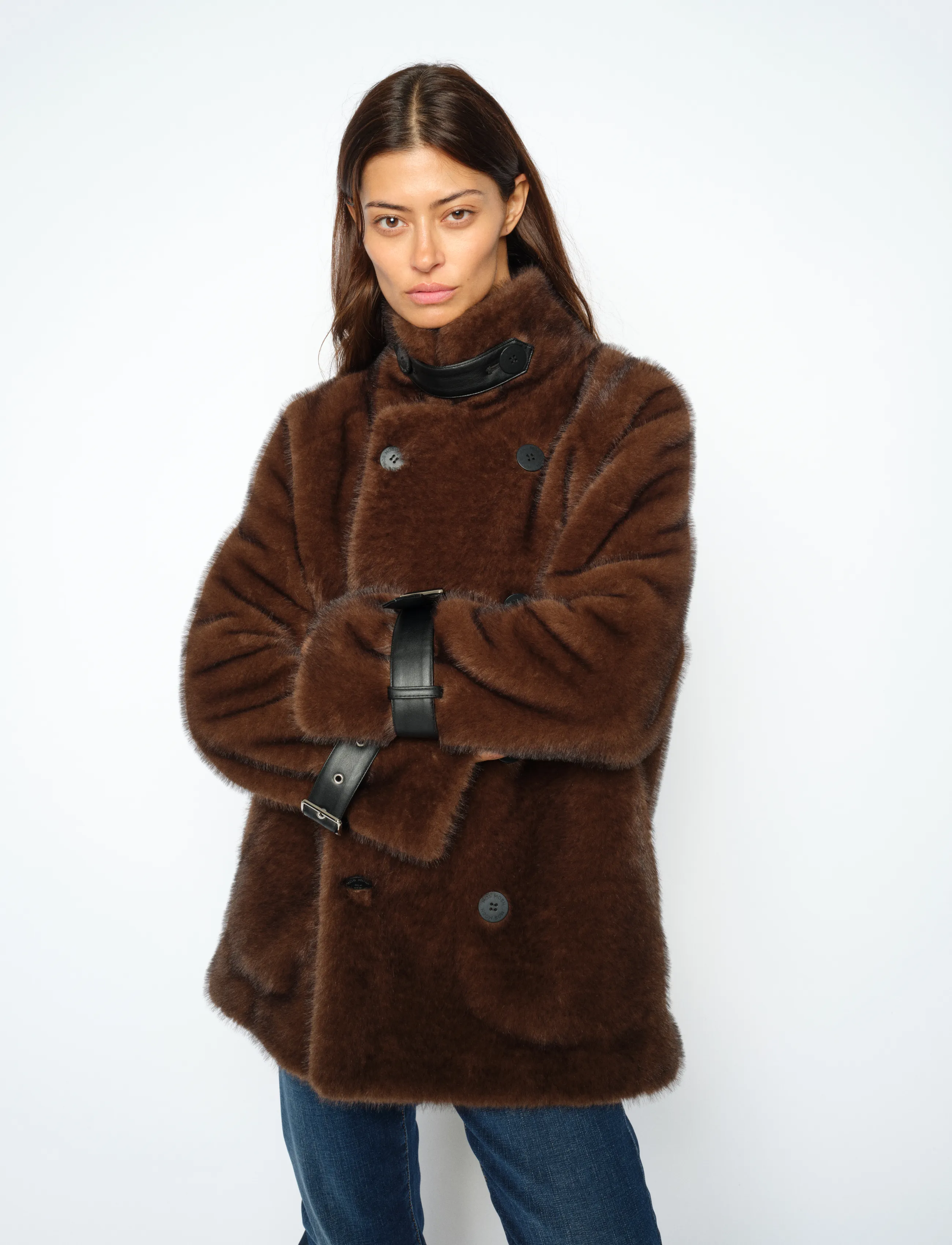 MOS MOSH MMNanette Faux Fur Jacket - Jackets & Coats - DELICIOSO / brown