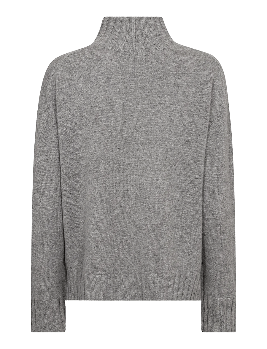 MOS MOSH - MMAima Cashmere Highneck Knit - kaschmir - grey melange - 2