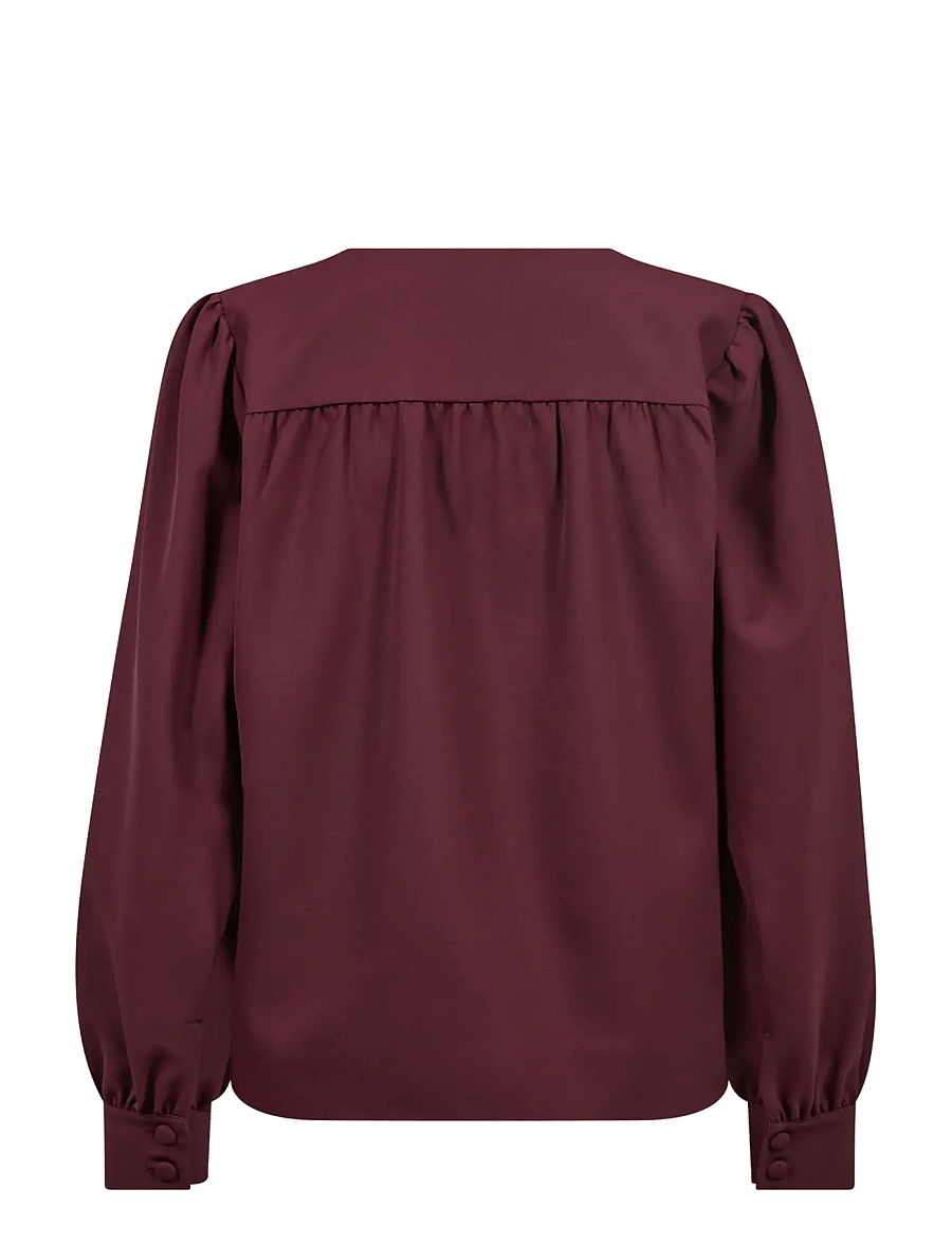 MOS MOSH - MMKylie Miley Blouse - långärmade blusar - port royale - 2