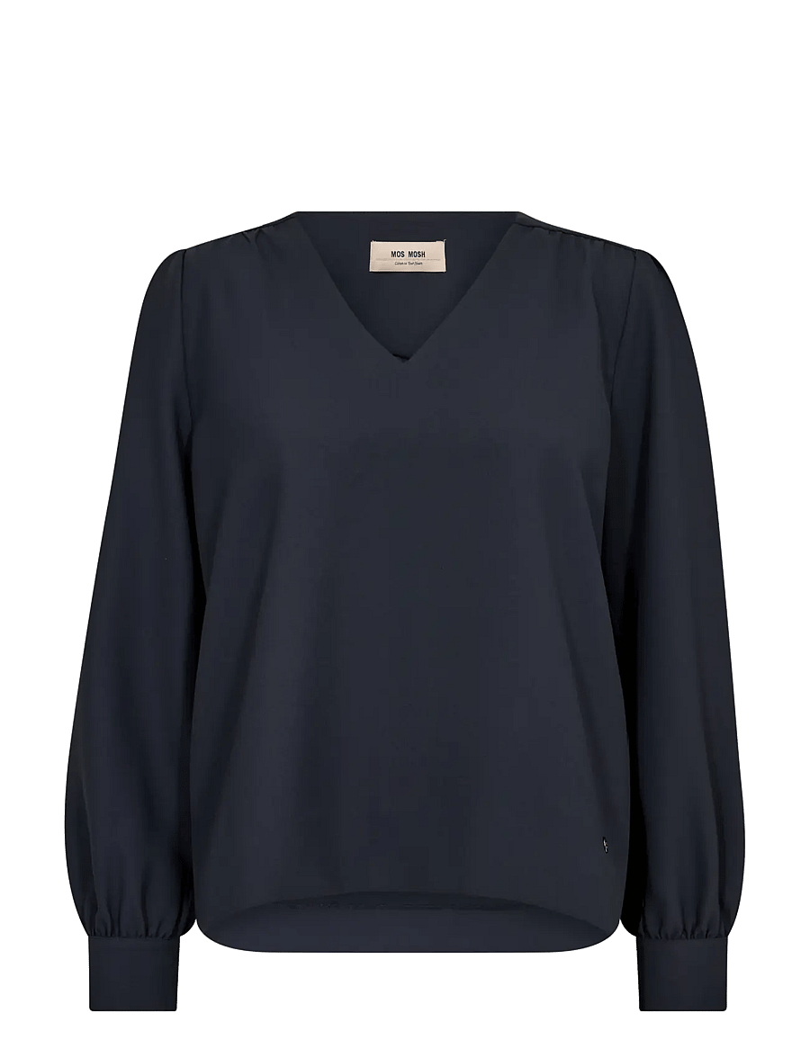 MOS MOSH - MMKylie Miley Blouse - langärmelige blusen - salute navy - 1