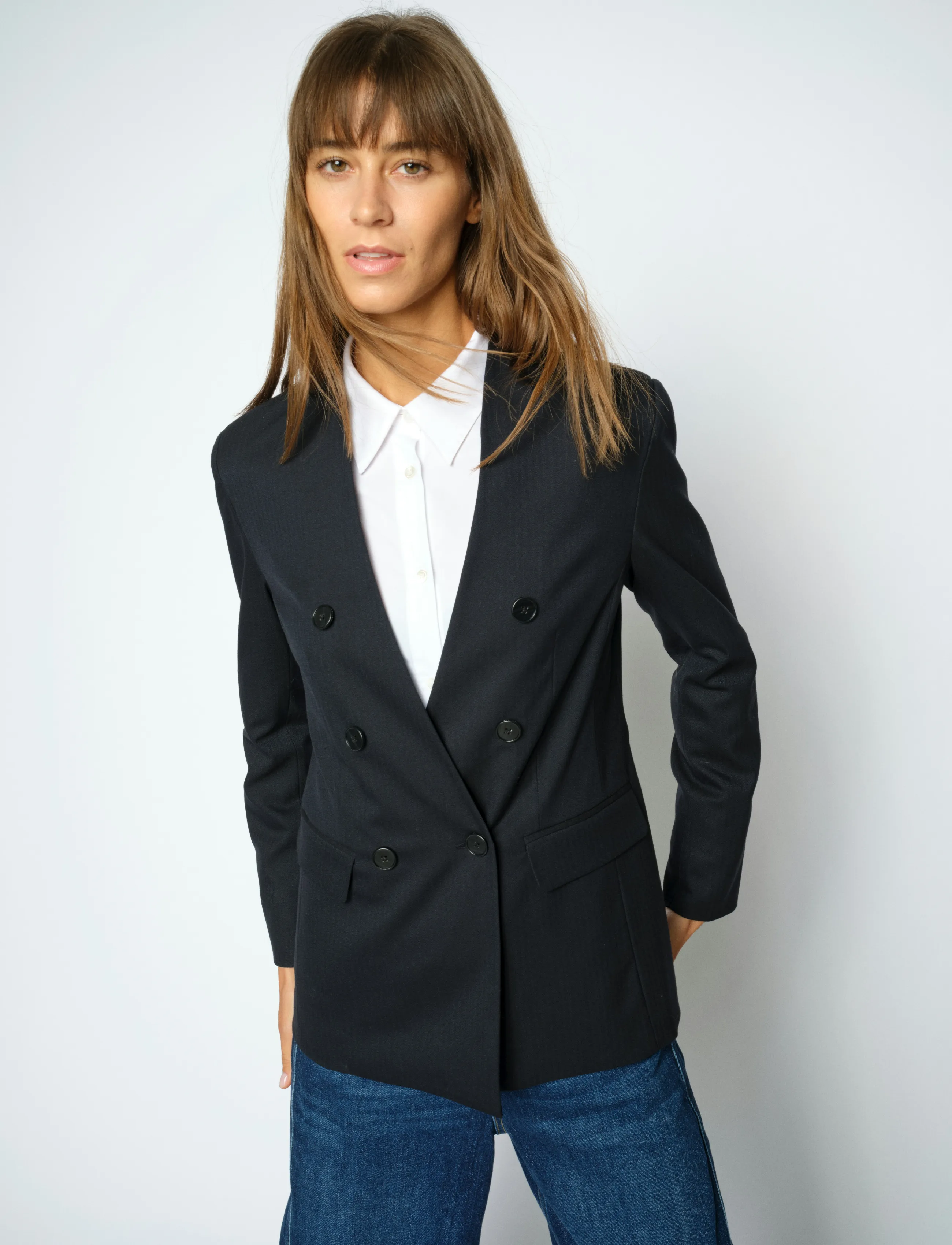 MOS MOSH - MMSilvi Caro Blazer - kaherealised pintsakud - salute navy - 4