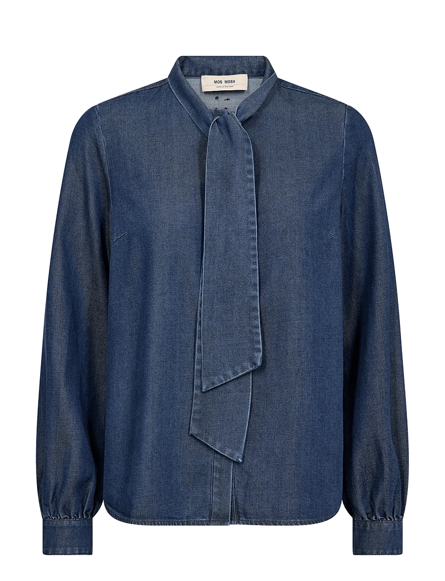 MOS MOSH - MMPaloma Lio Shirt - langærmede skjorter - dark blue - 1